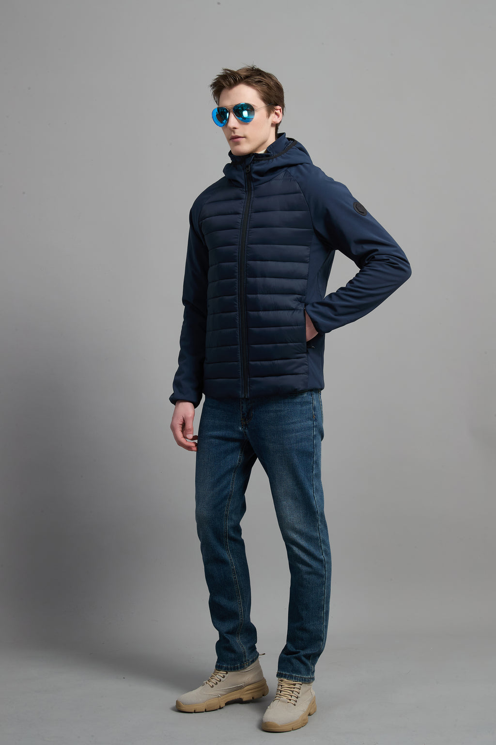 Colling Men Light Weight Insulated Jacket Navy