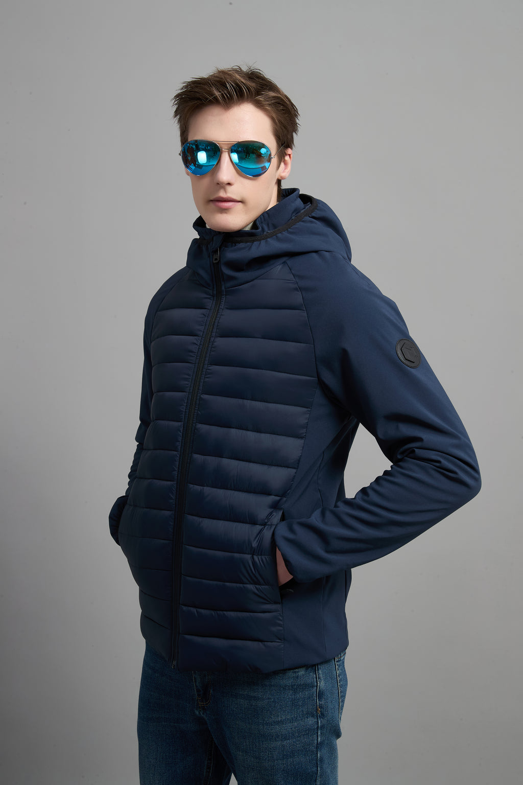 Colling Men Light Weight Insulated Jacket Navy