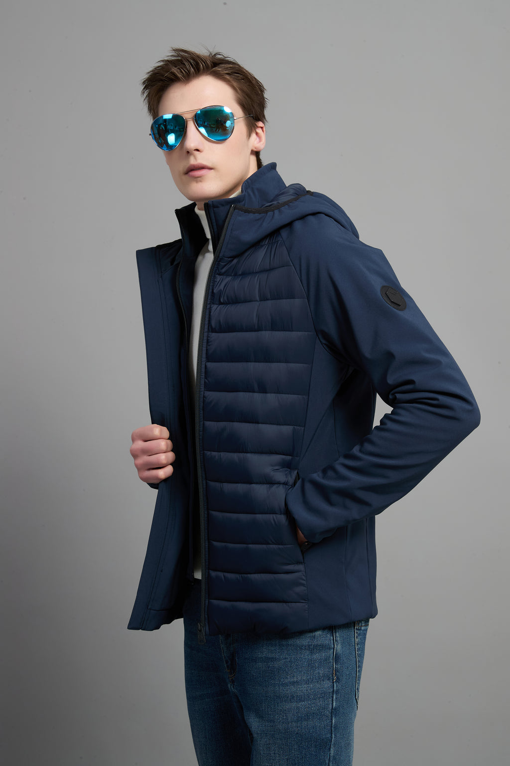 Colling Men Light Weight Insulated Jacket Navy