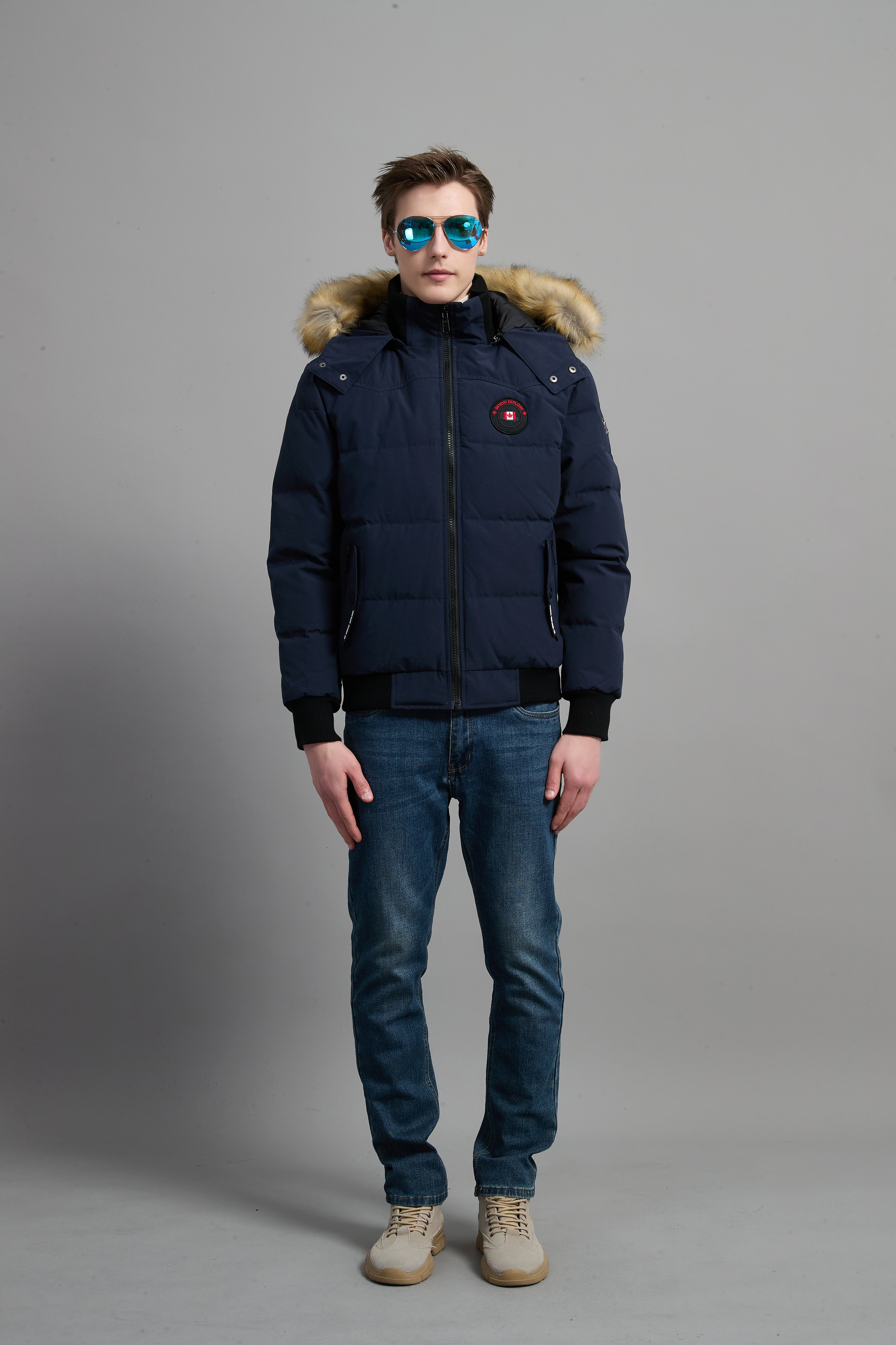 John Men Winter Down Jacket  Extreme Cold Protection Navy