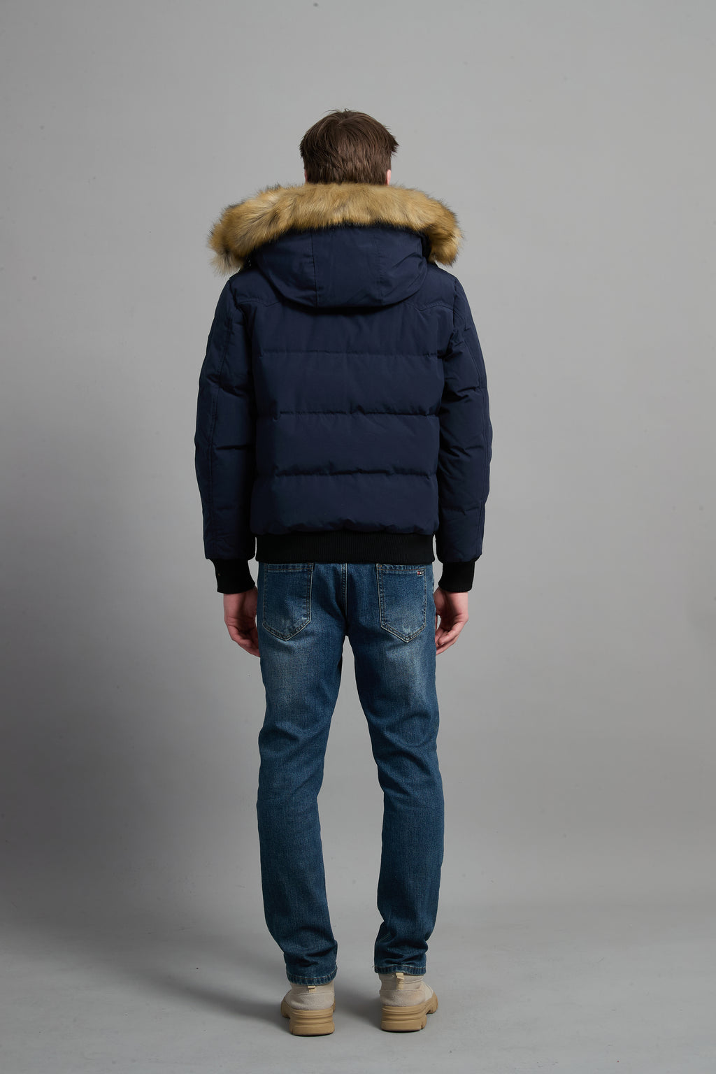 John Men Winter Down Jacket  Extreme Cold Protection Navy