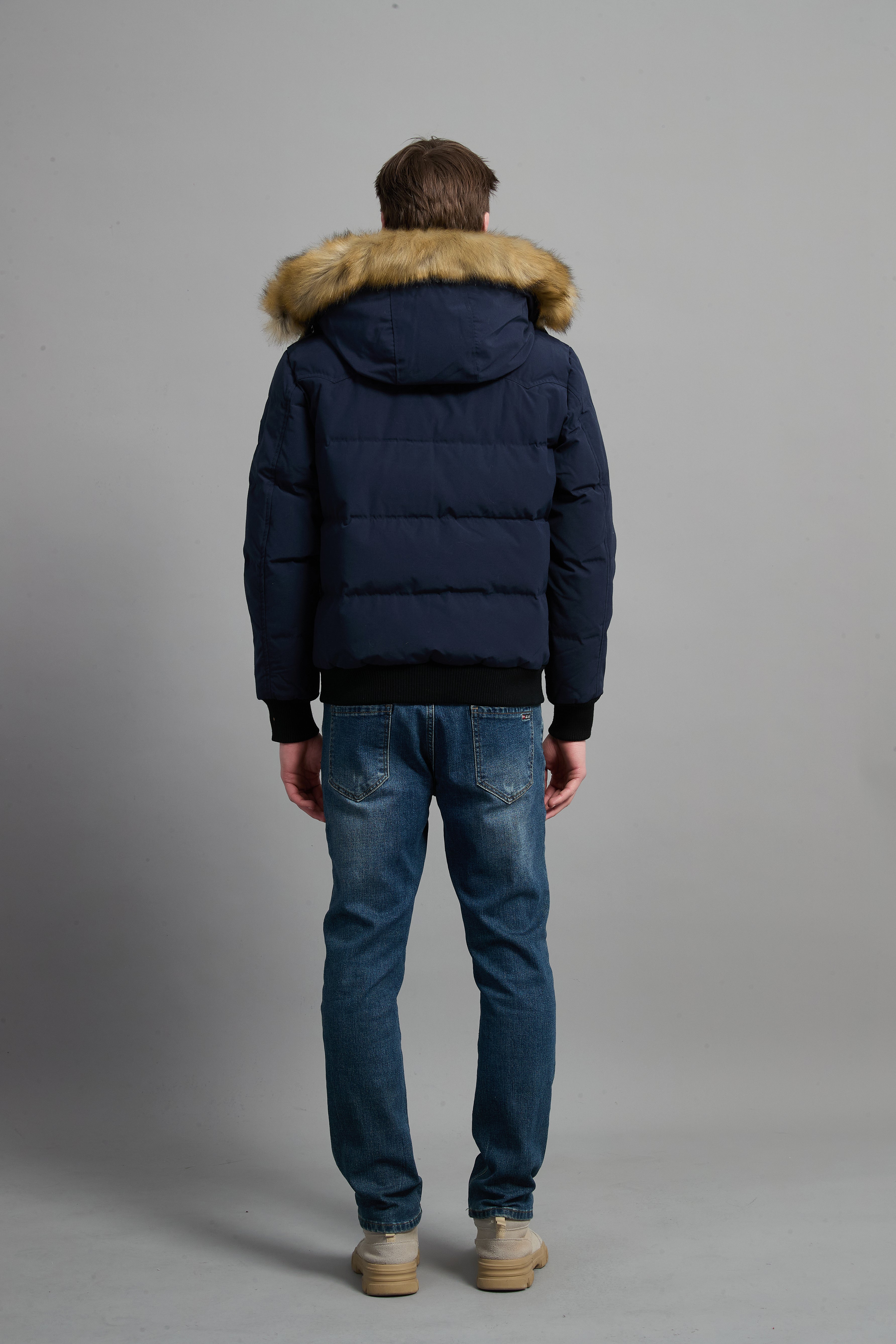 John Men Winter Down Jacket  Extreme Cold Protection Navy