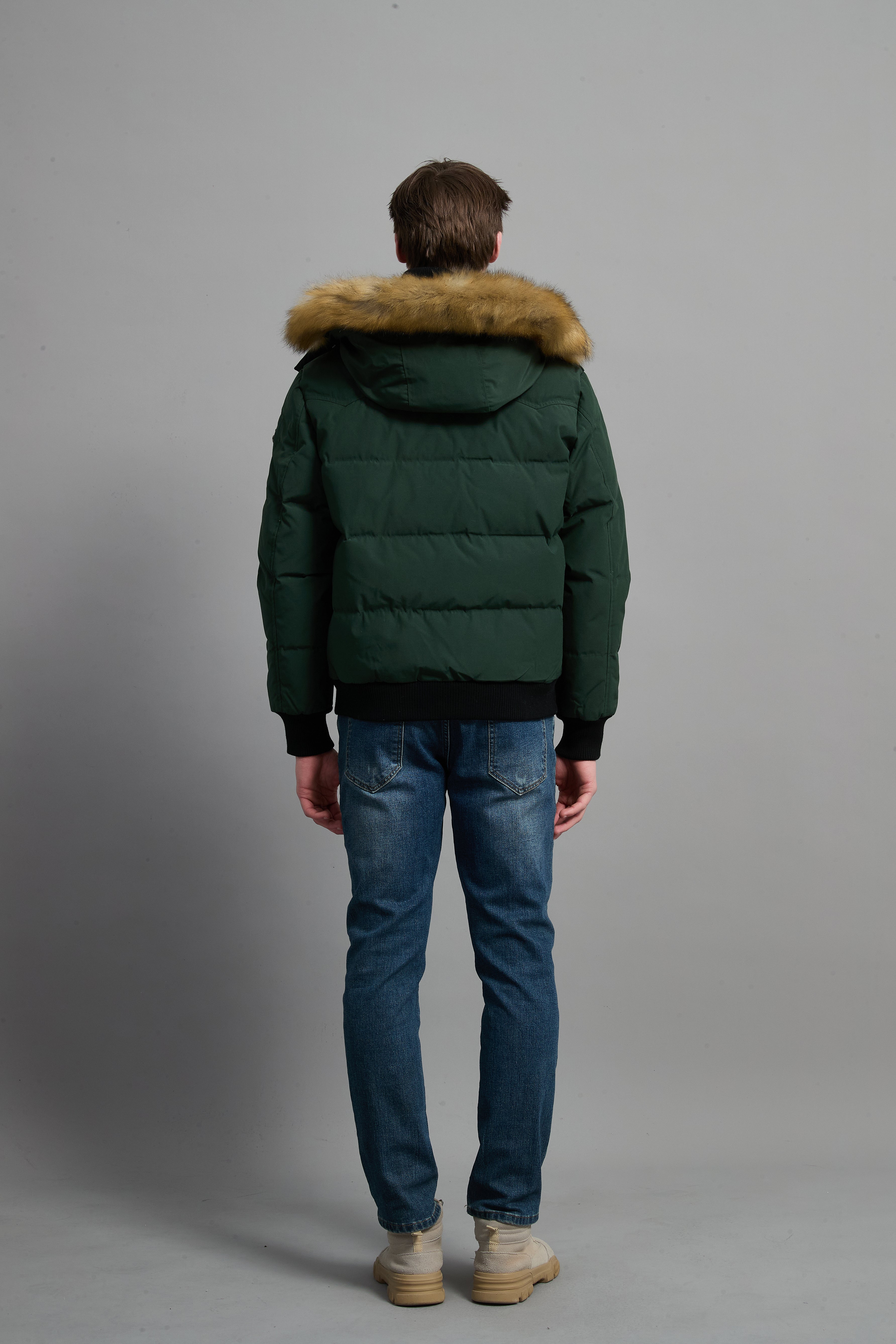 John Men Winter Down Jacket  Extreme Cold Protection Green
