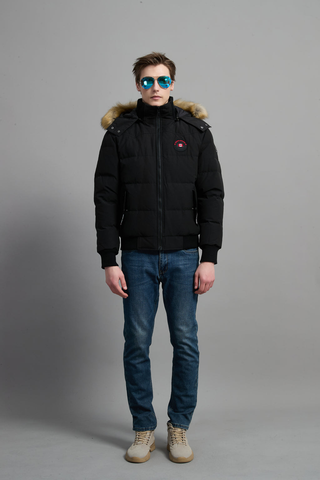 John Men Winter Down Jacket  Extreme Cold Protection Black