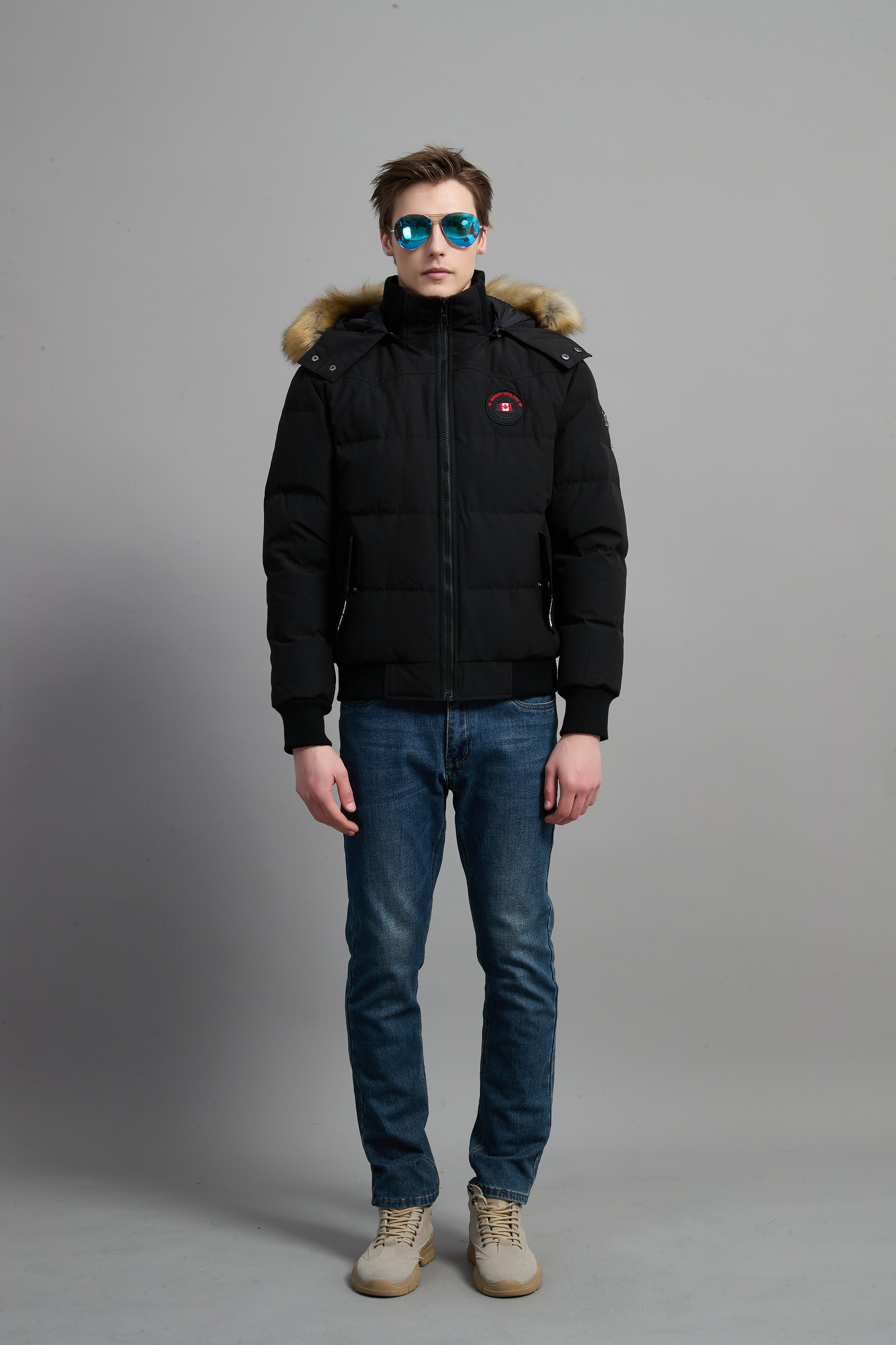 John Men Winter Down Jacket  Extreme Cold Protection Black