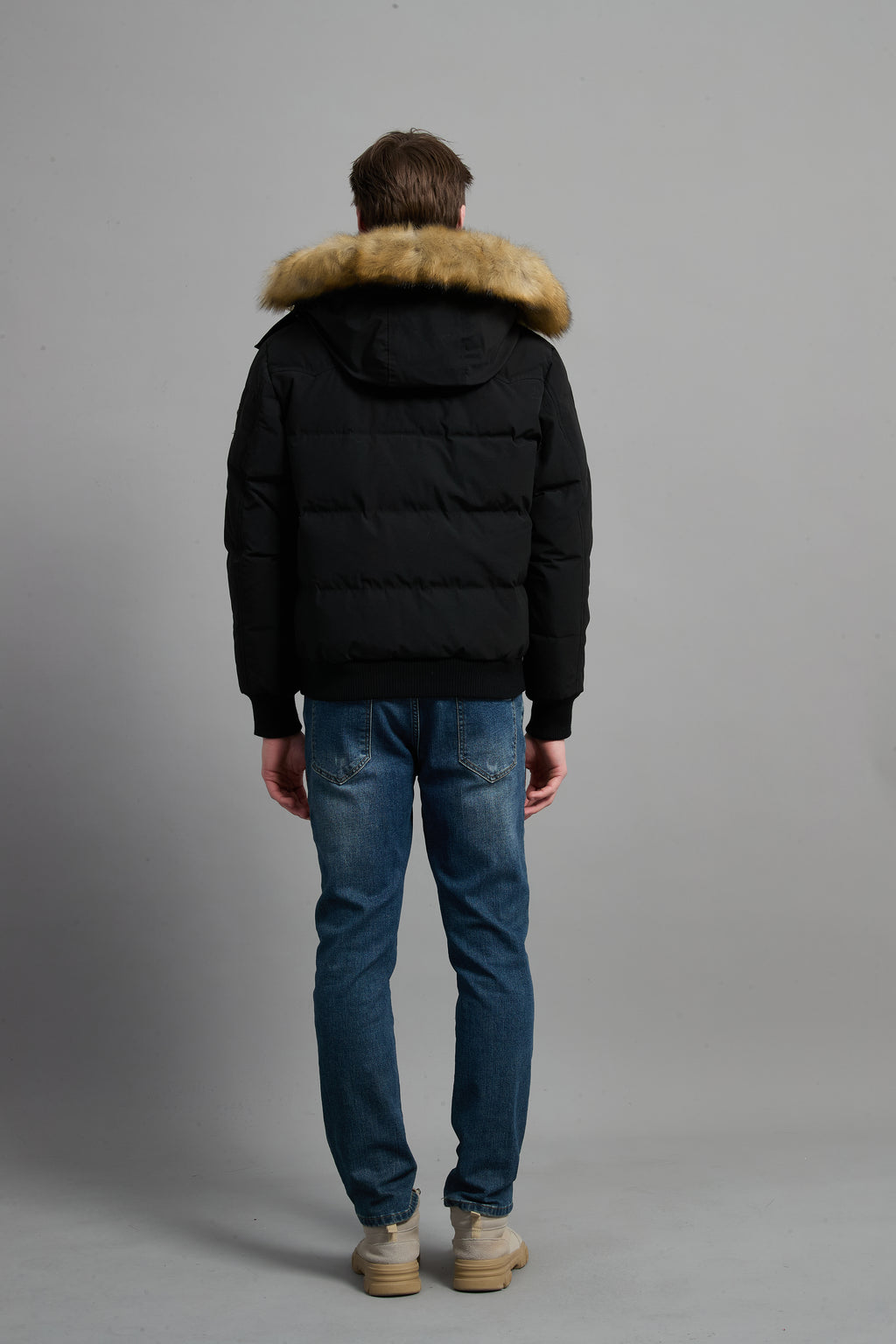 John Men Winter Down Jacket  Extreme Cold Protection Black
