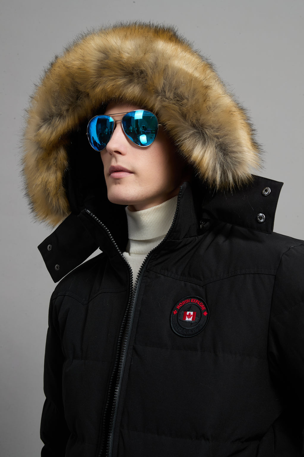 John Men Winter Down Jacket  Extreme Cold Protection Black