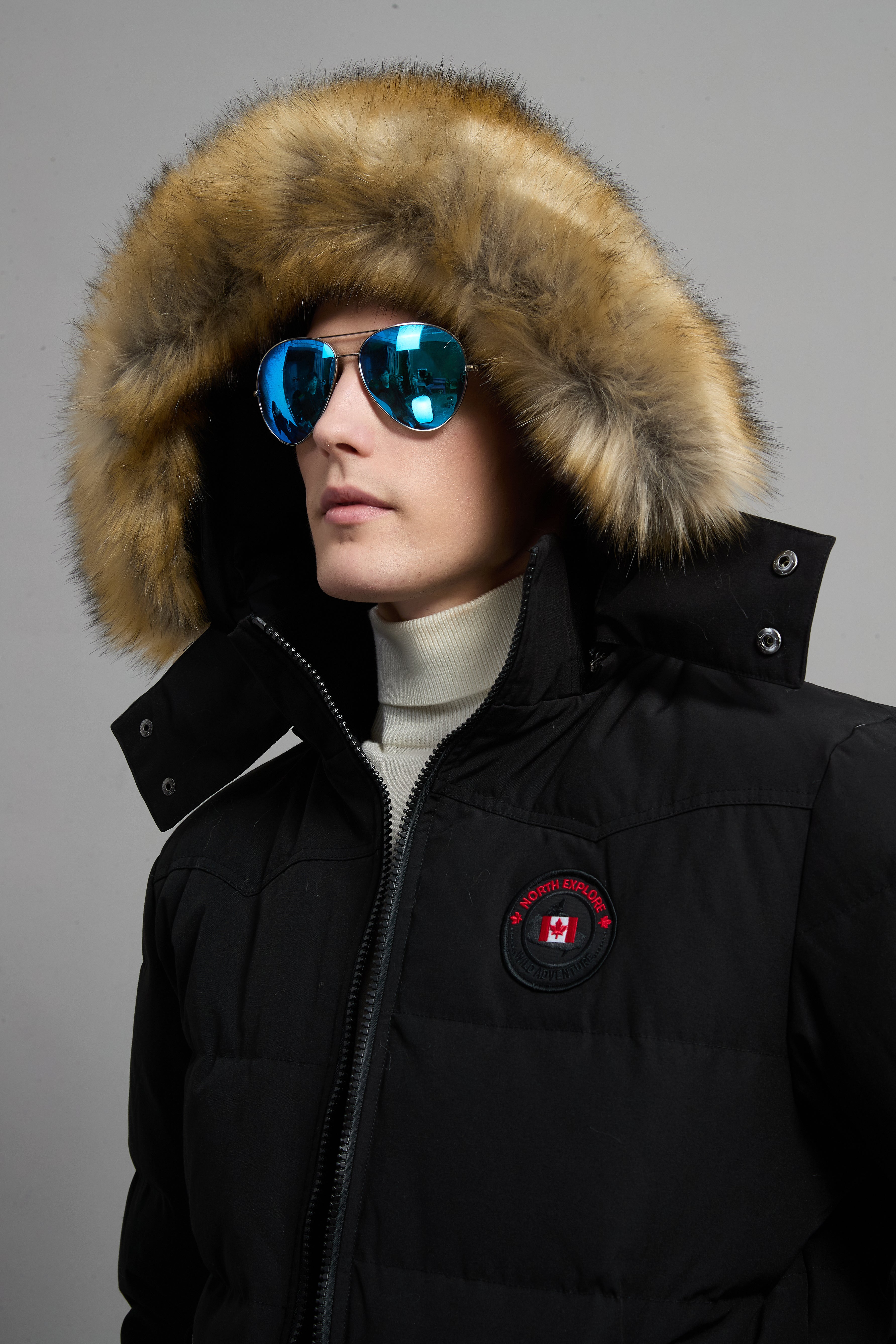 John Men Winter Down Jacket  Extreme Cold Protection Black