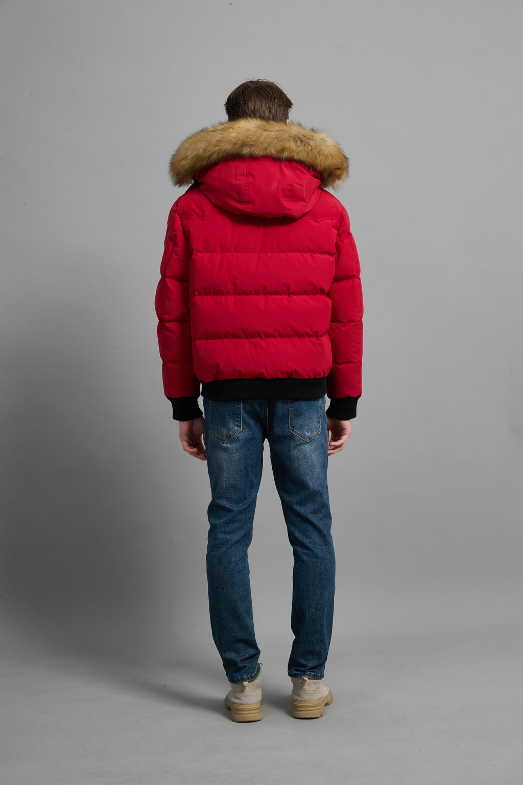 John Men Winter Down Jacket  Extreme Cold Protection Red