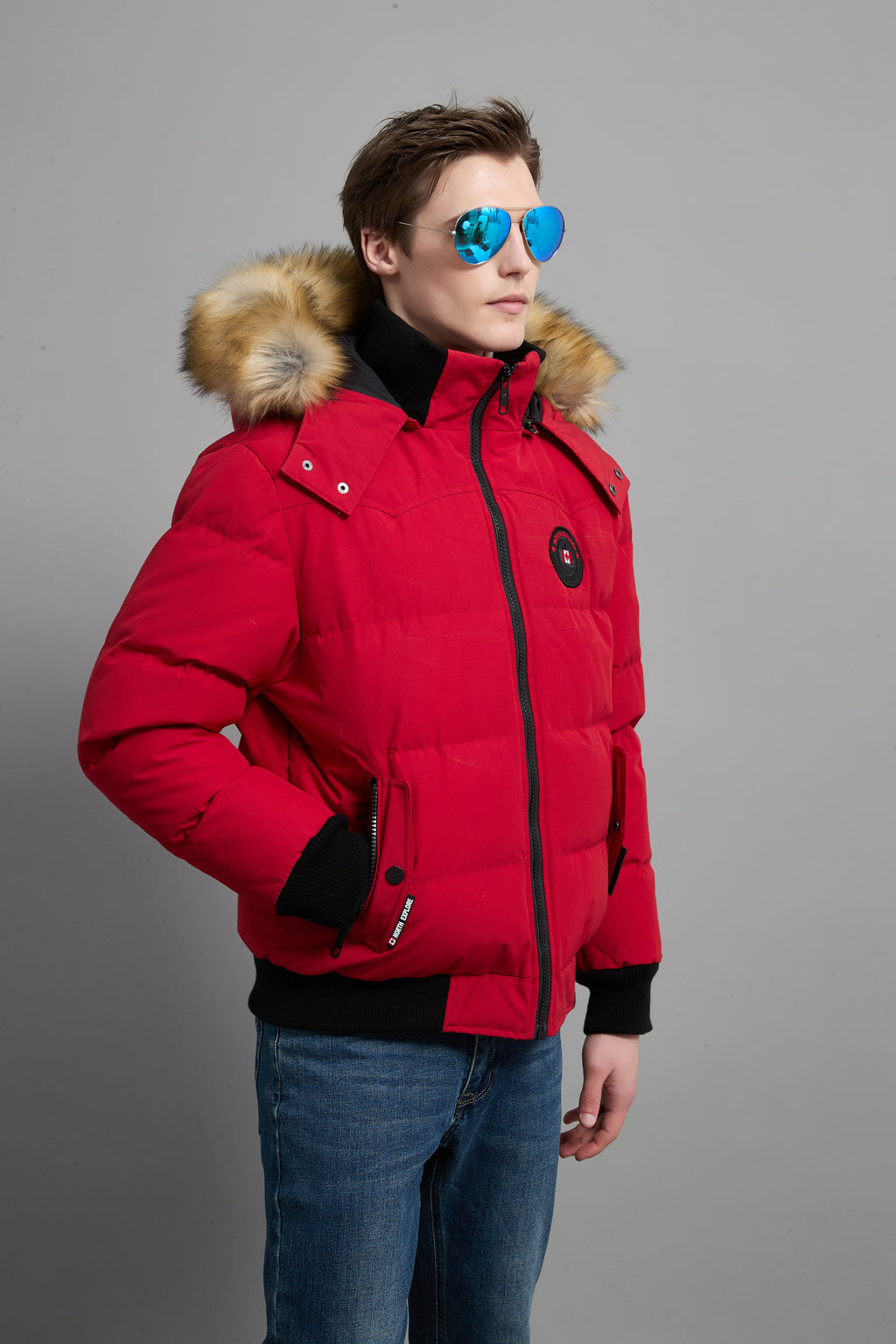 John Men Winter Down Jacket  Extreme Cold Protection Red