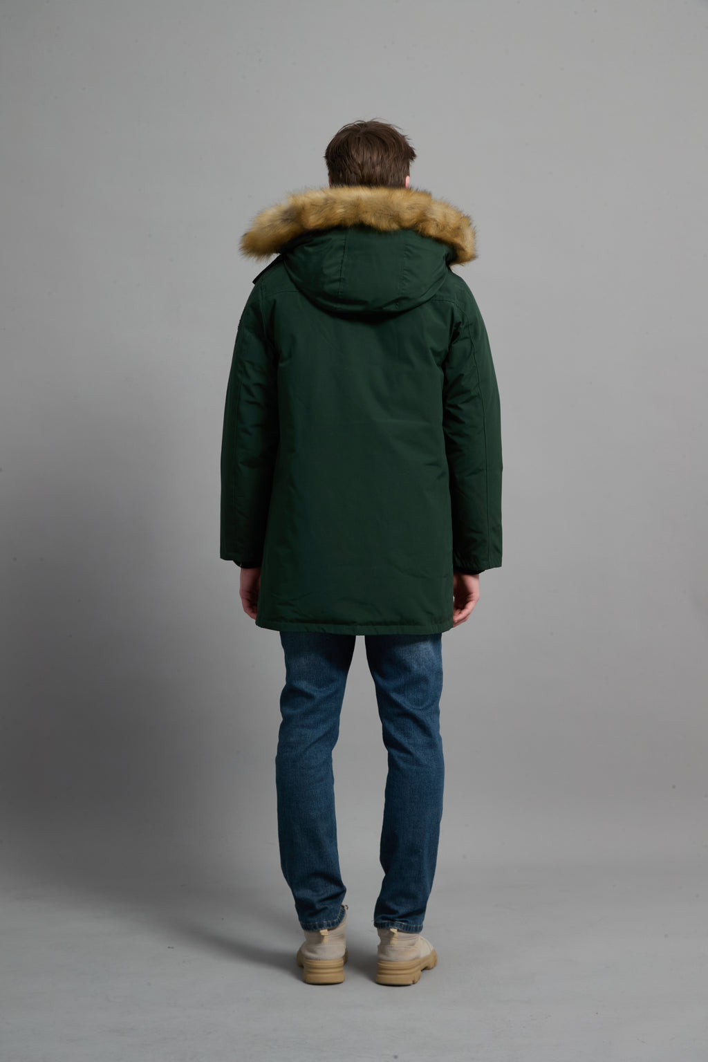 Hamilton Men Winter Down Parka Extreme Cold Protection Green