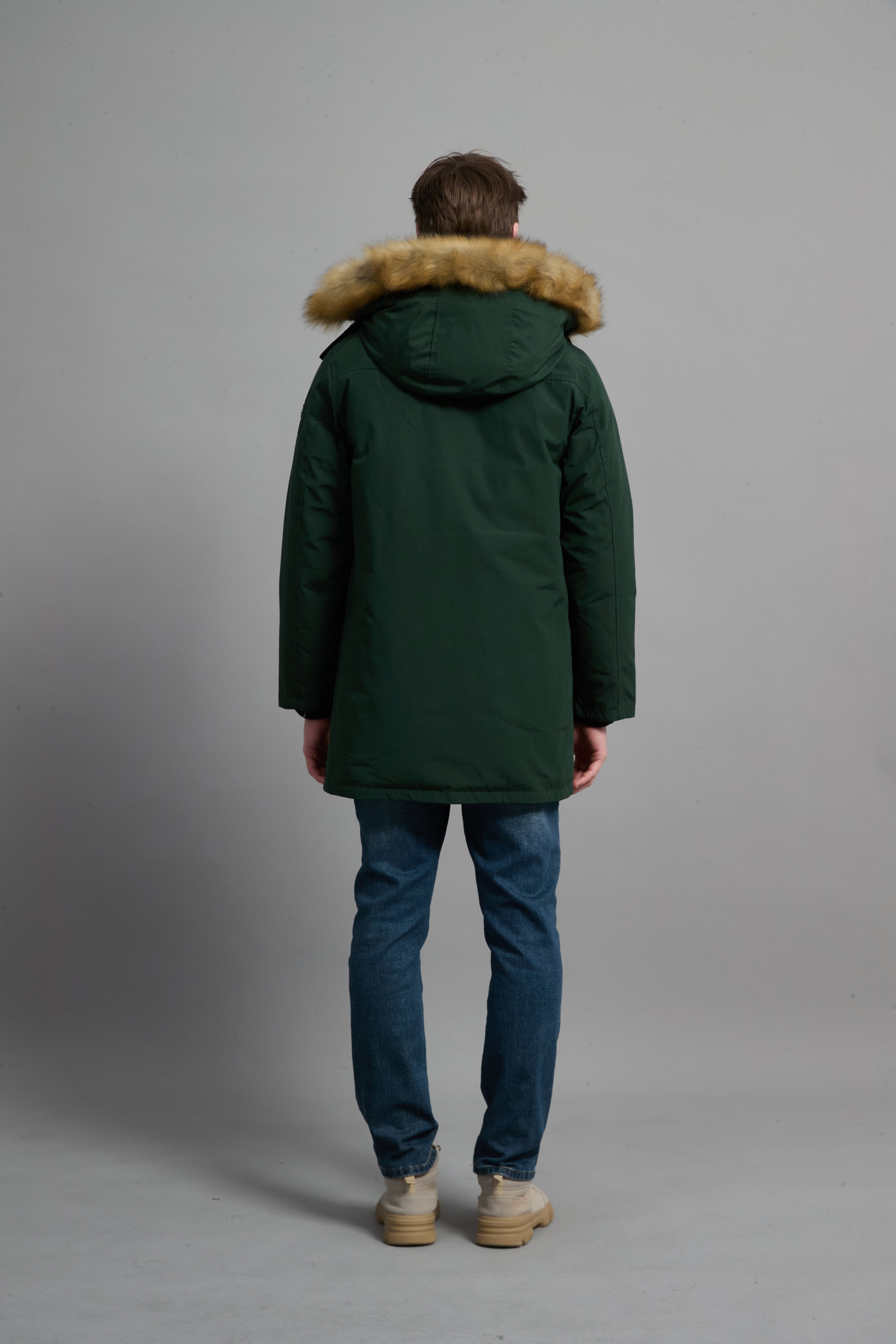 Hamilton Men Winter Down Parka Extreme Cold Protection Green