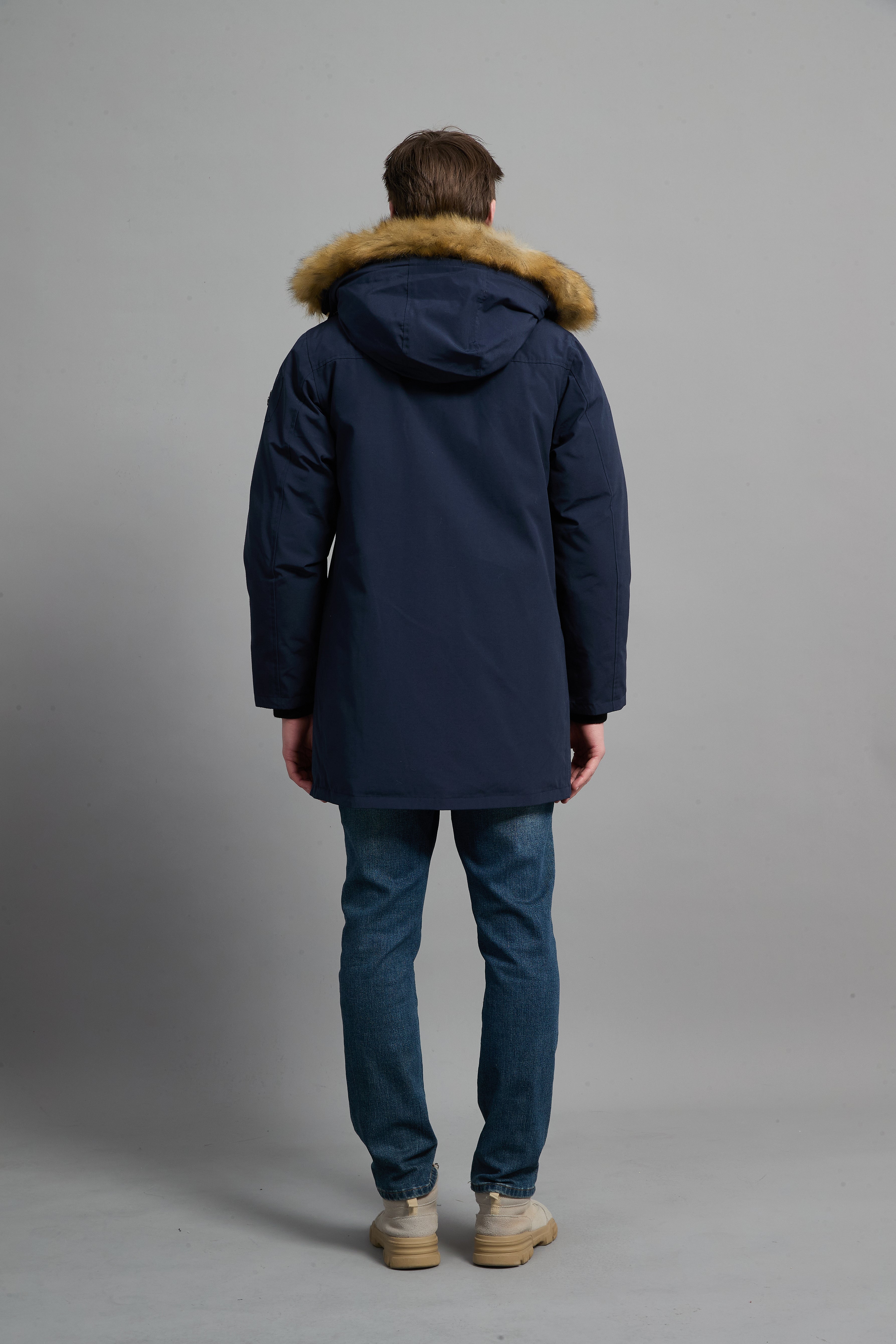 Hamilton Men Winter Down Parka Extreme Cold Protection Navy