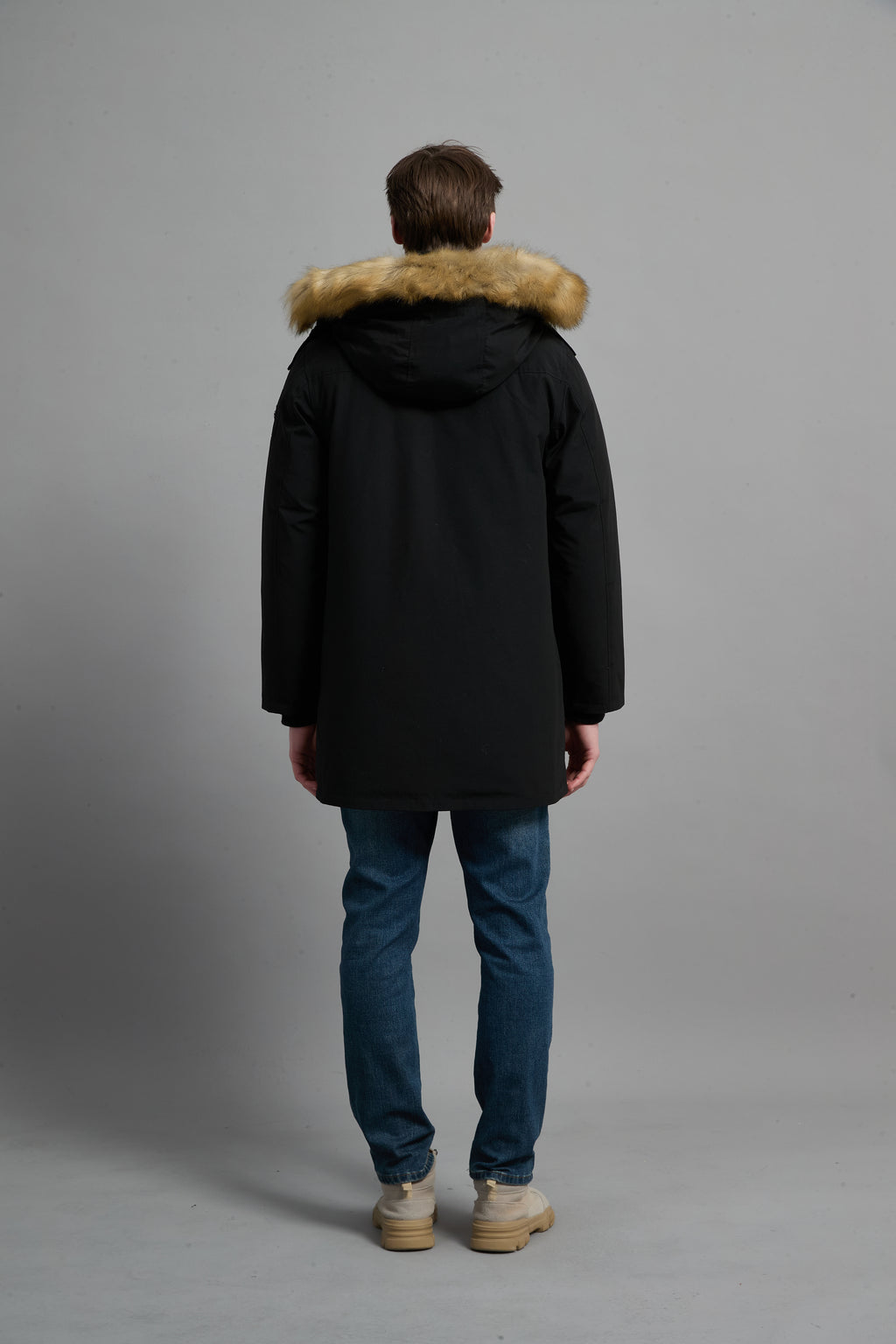 Hamilton Men Winter Down Parka Extreme Cold Protection Black