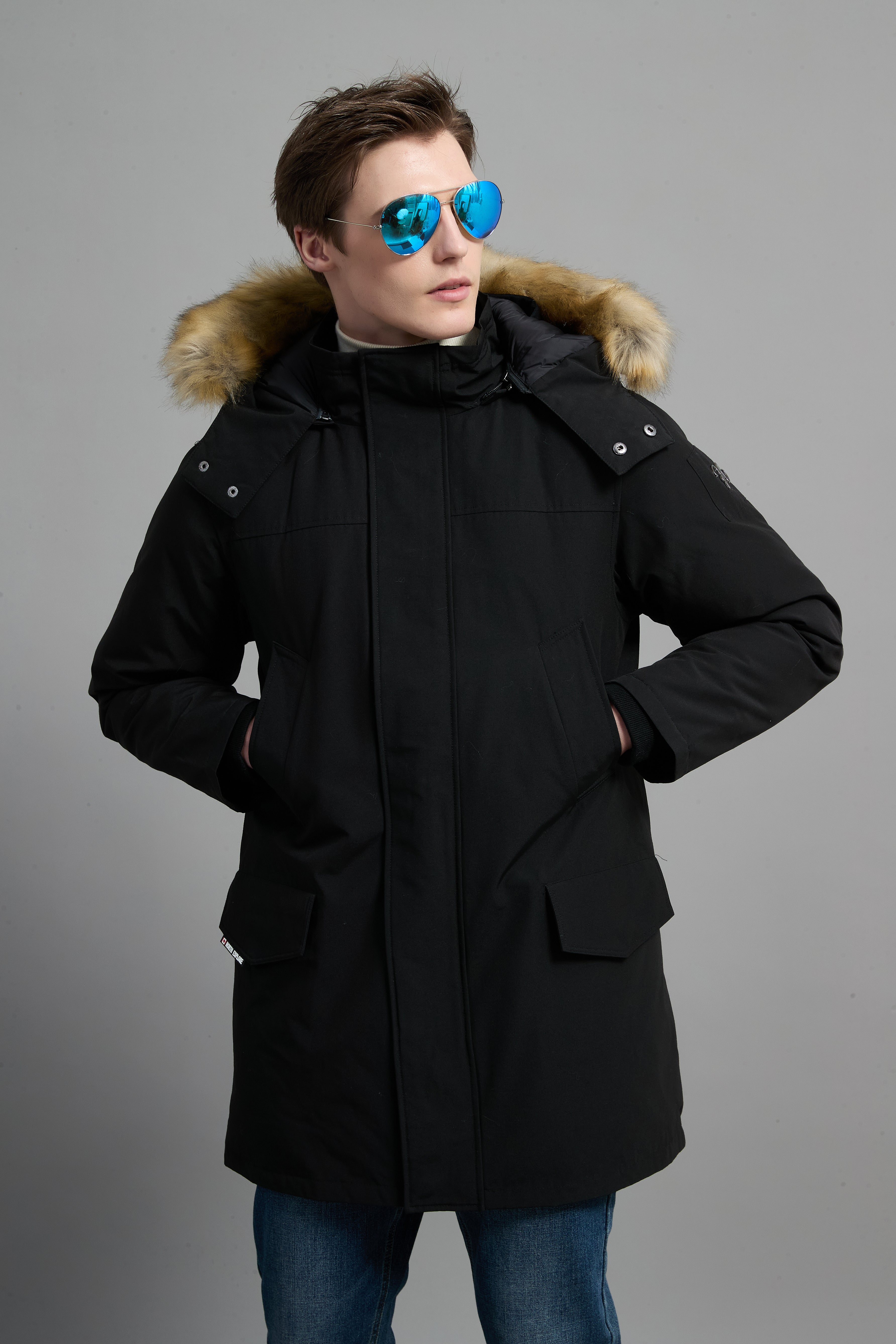 Hamilton Men Winter Down Parka Extreme Cold Protection Black