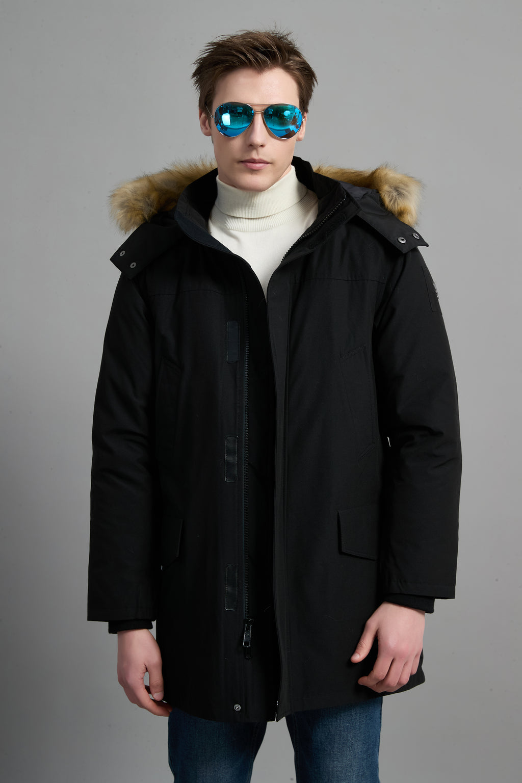 Hamilton Men Winter Down Parka Extreme Cold Protection Black