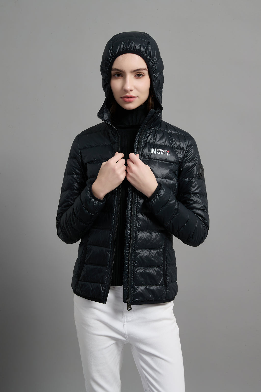 Belle Ladies Light Weight Packable Jacket Black