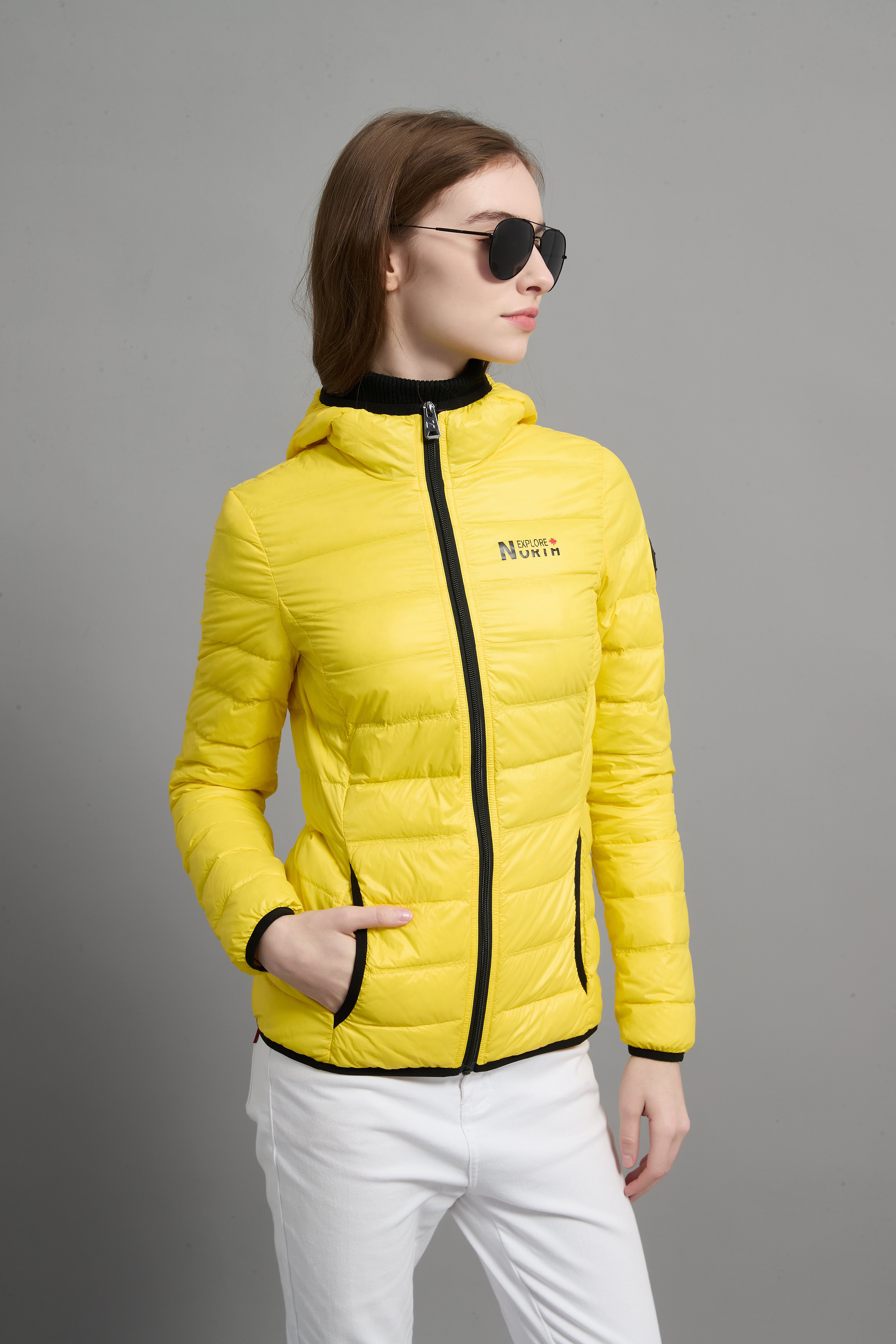 Belle Ladies Light Weight Packable Jacket Yellow