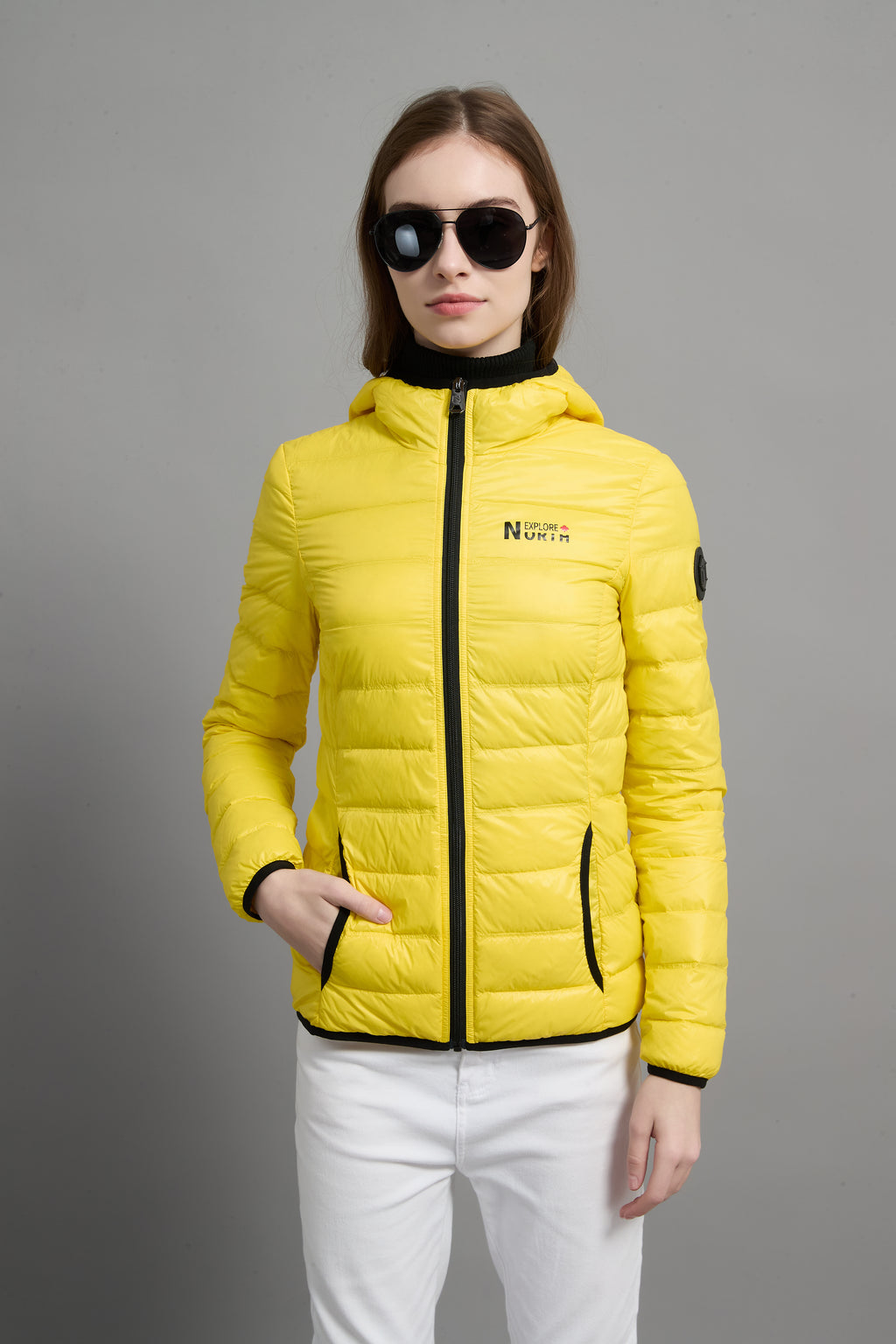 Belle Ladies Light Weight Packable Jacket Yellow