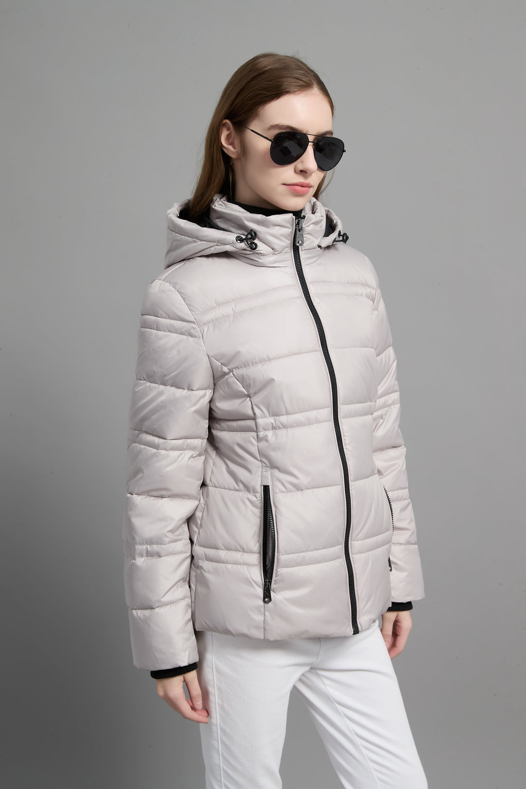 Rose Ladies Light Weight Insulated Jacket Beige