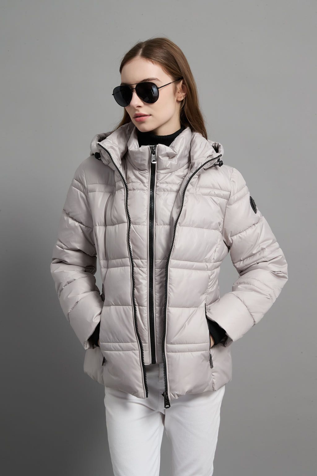 Rose Ladies Light Weight Insulated Jacket Beige