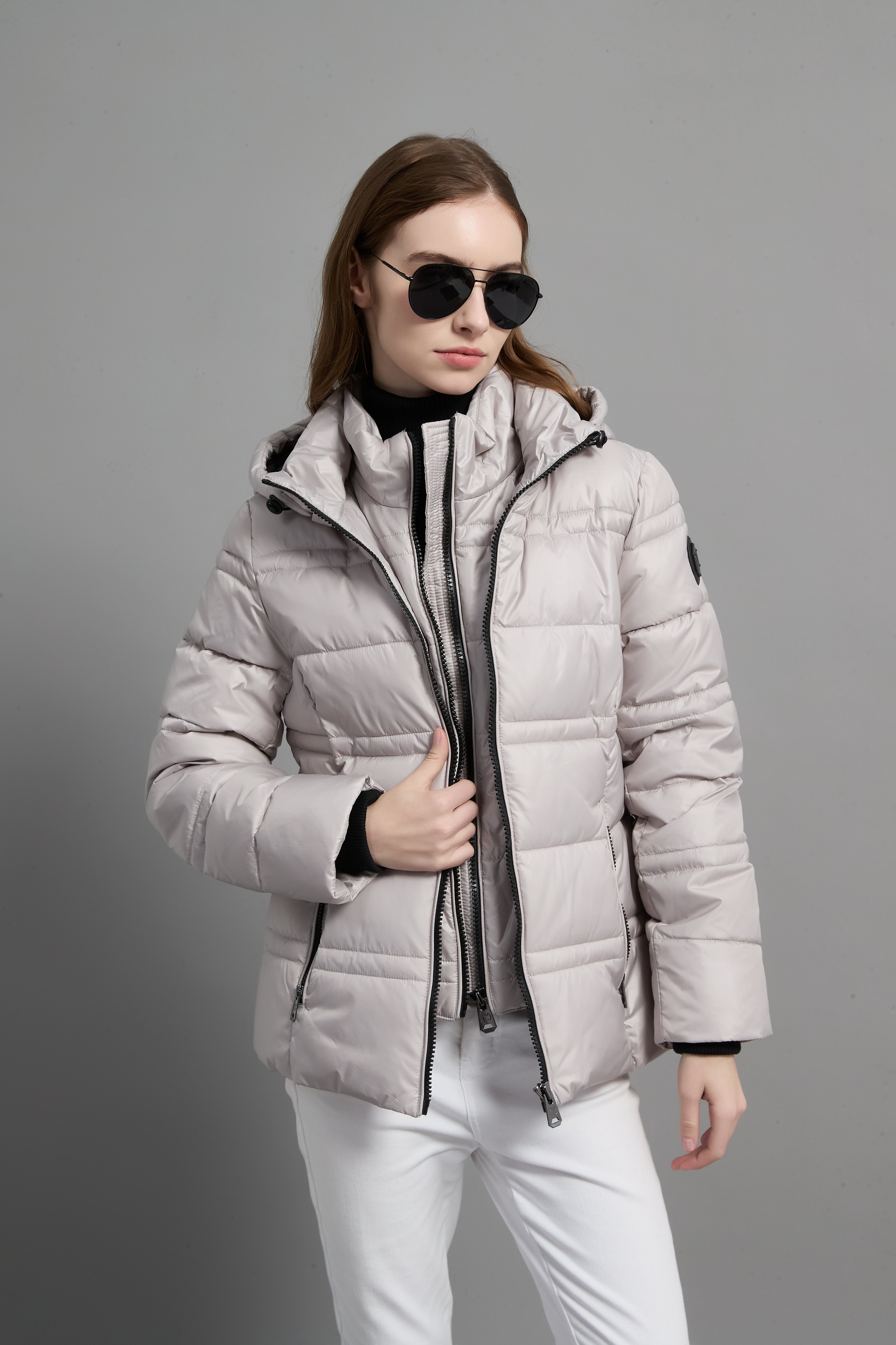 Rose Ladies Light Weight Insulated Jacket Beige