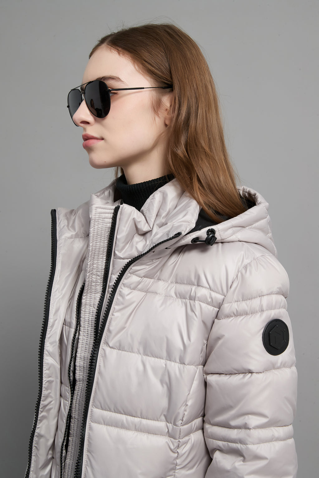 Rose Ladies Light Weight Insulated Jacket Beige