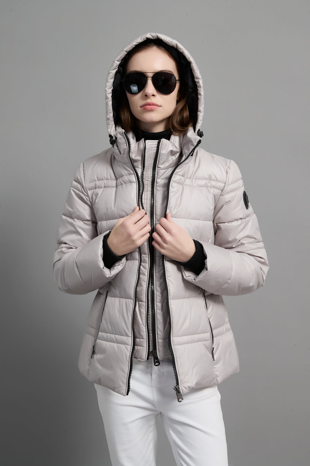 Rose Ladies Light Weight Insulated Jacket Beige