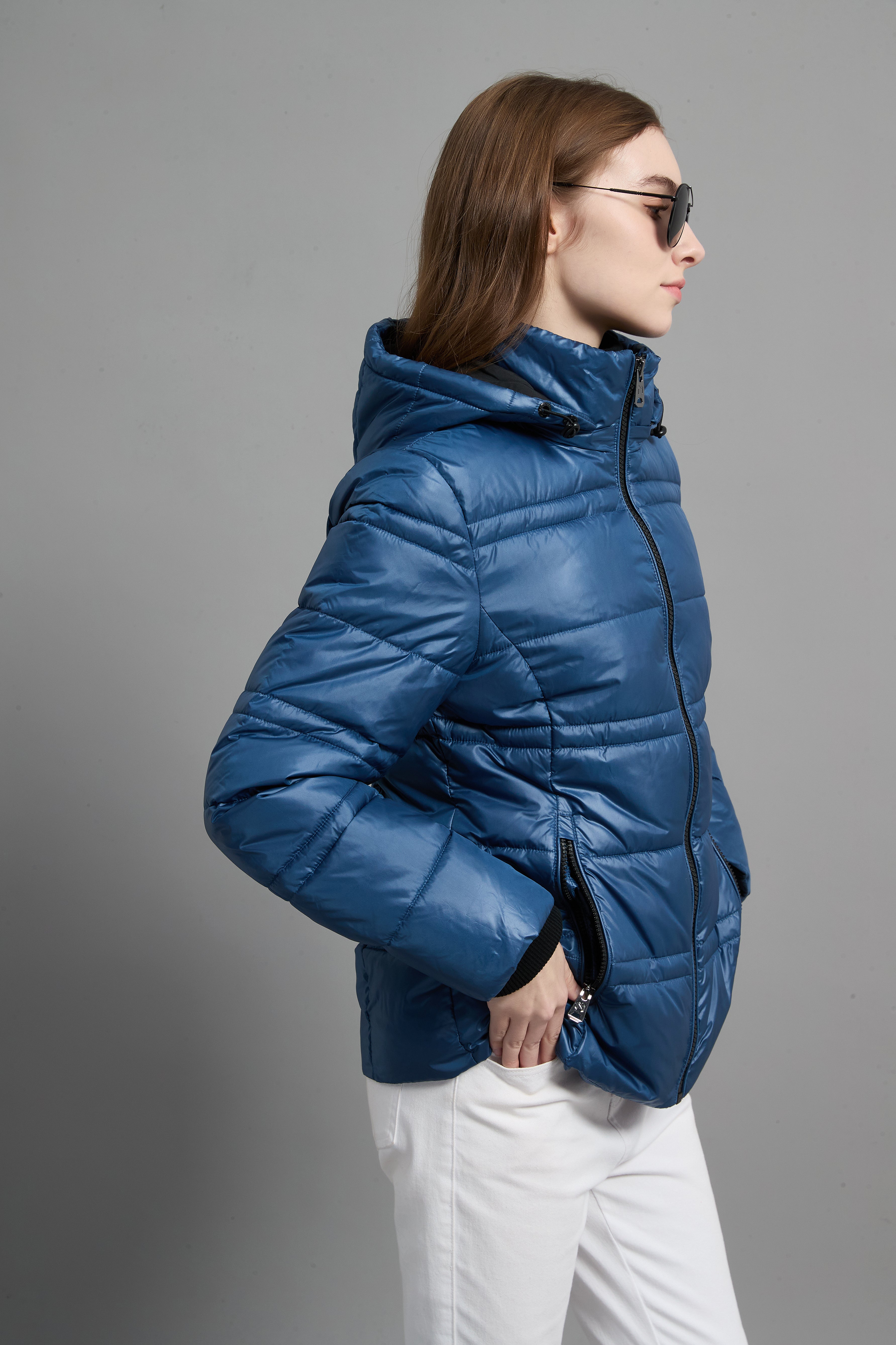 Rose Ladies Light Weight Insulated Jacket Blue