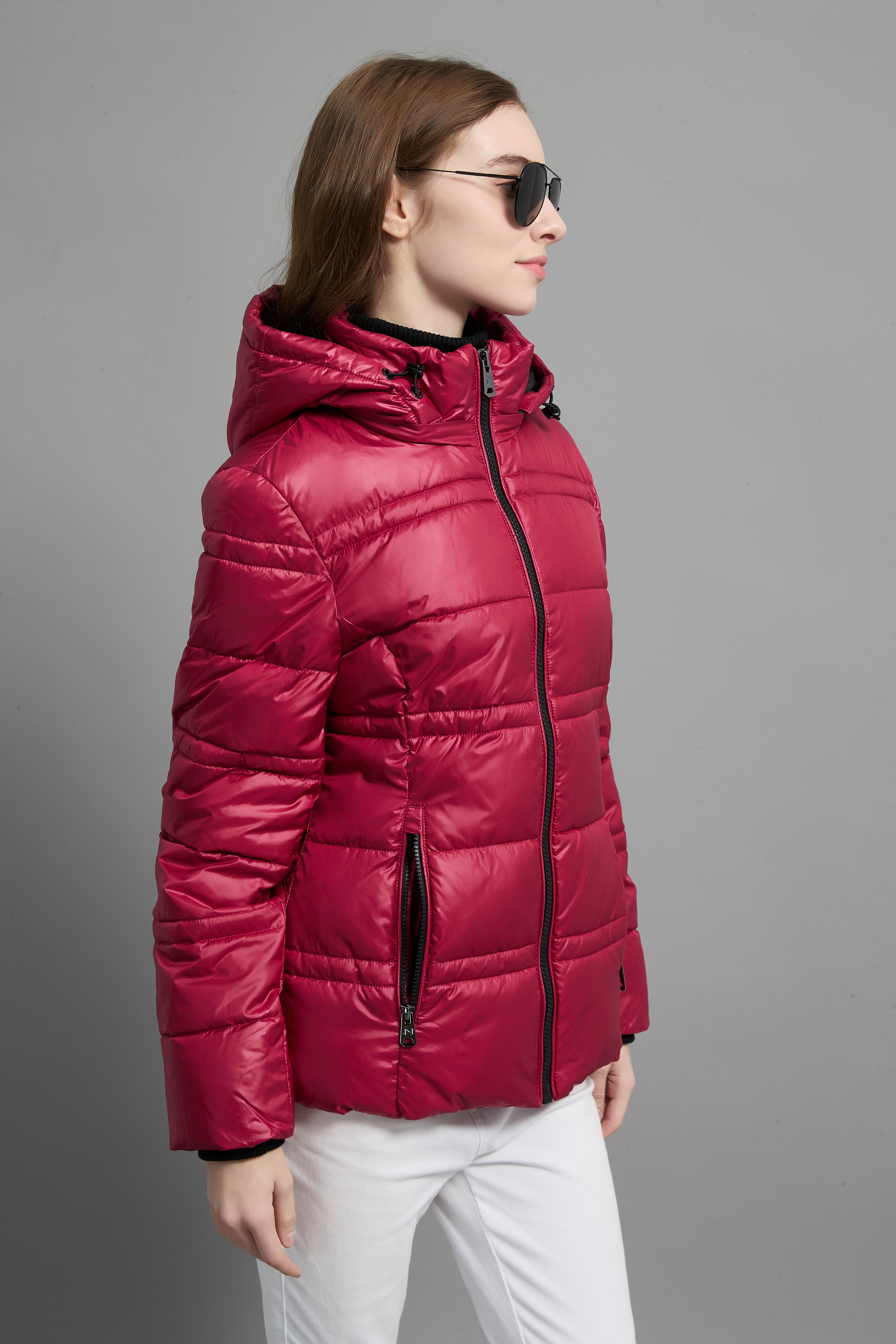 Rose Ladies Light Weight Insulated Jacket Red