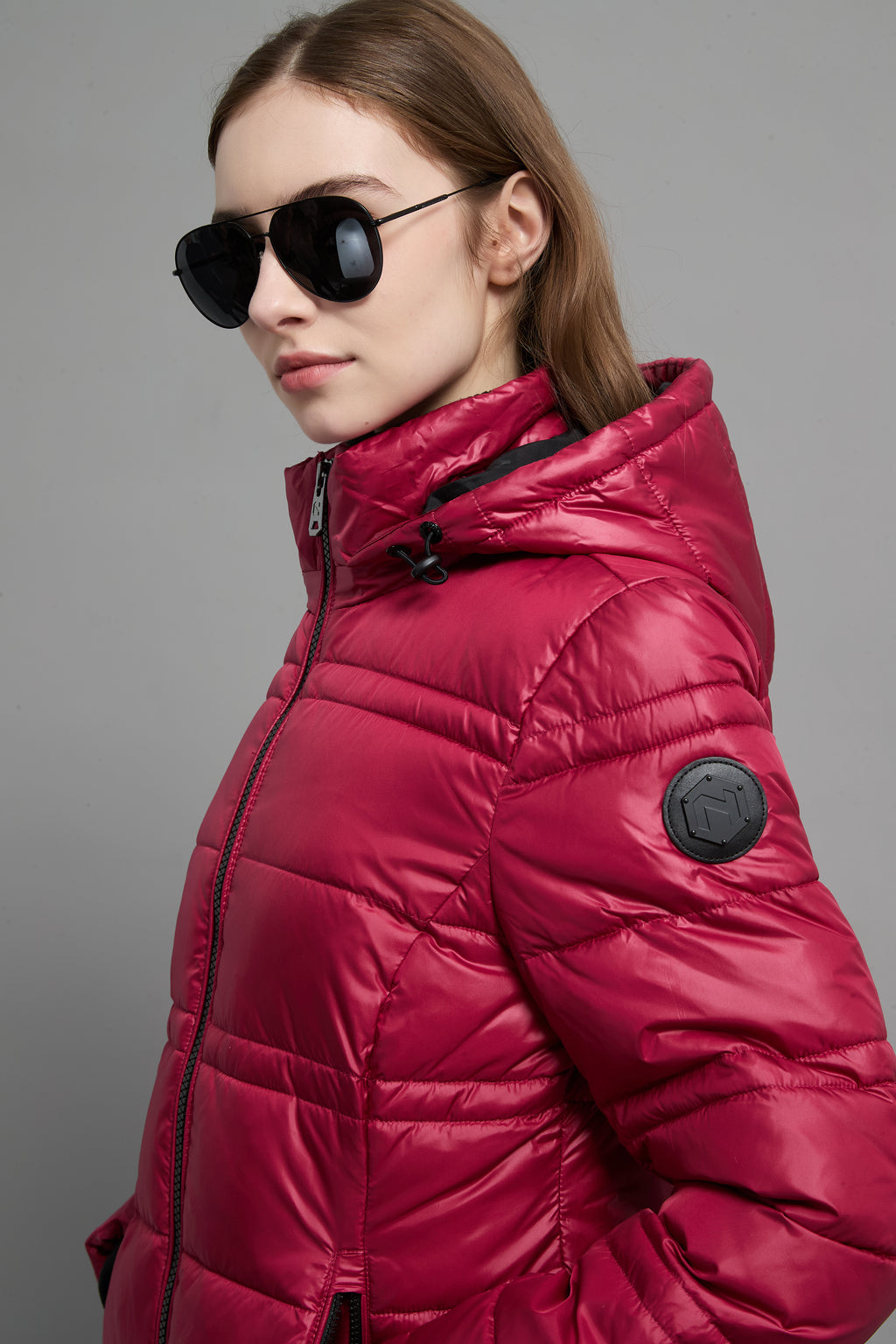 Rose Ladies Light Weight Insulated Jacket Red