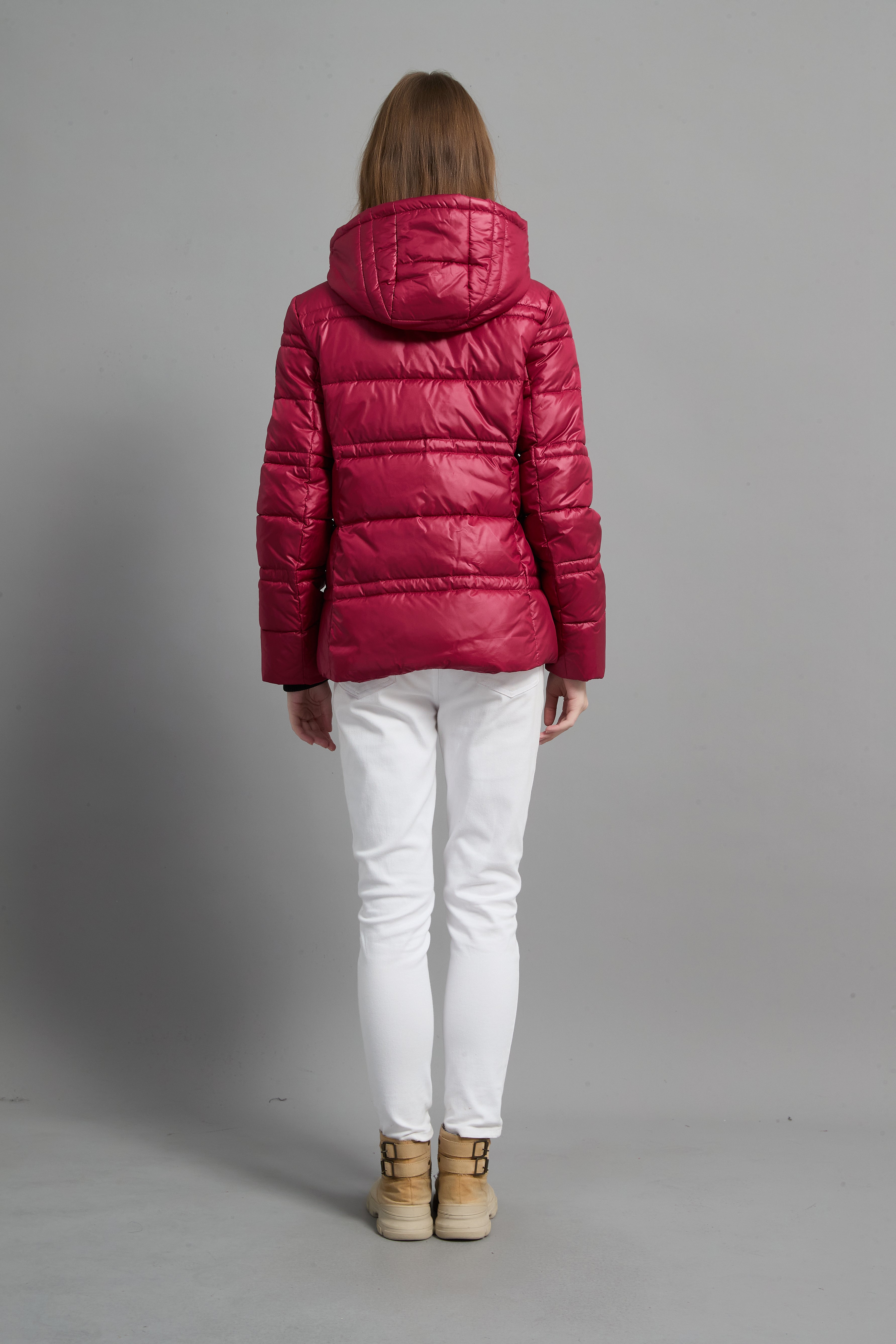 Rose Ladies Light Weight Insulated Jacket Red