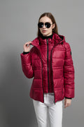 Rose Ladies Light Weight Insulated Jacket Red