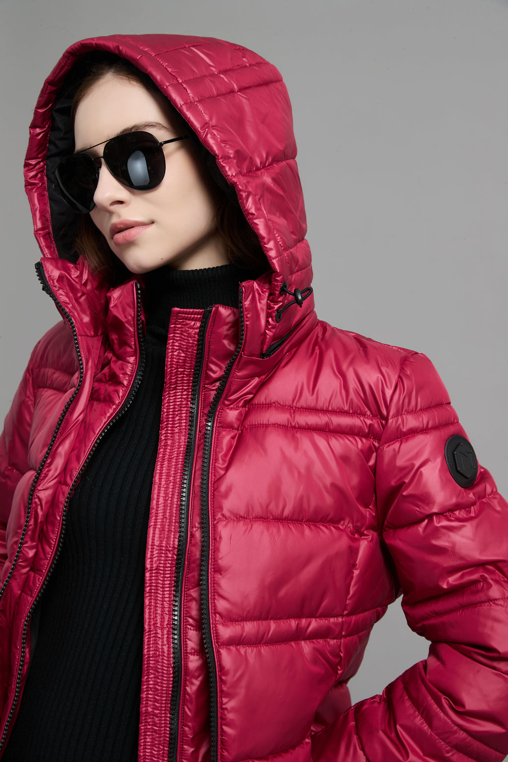 Rose Ladies Light Weight Insulated Jacket Red