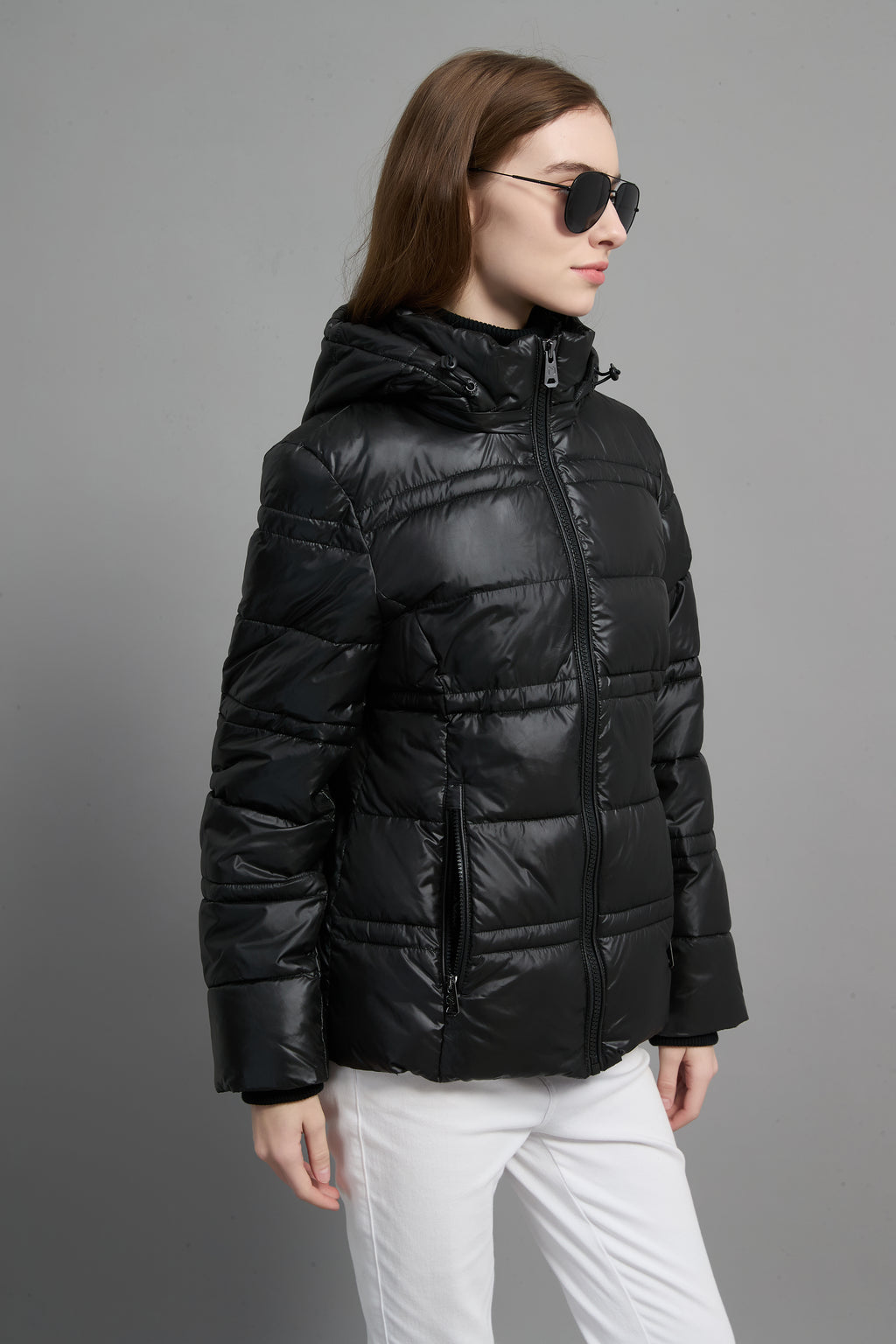 Rose Ladies Light Weight Insulated Jacket Black