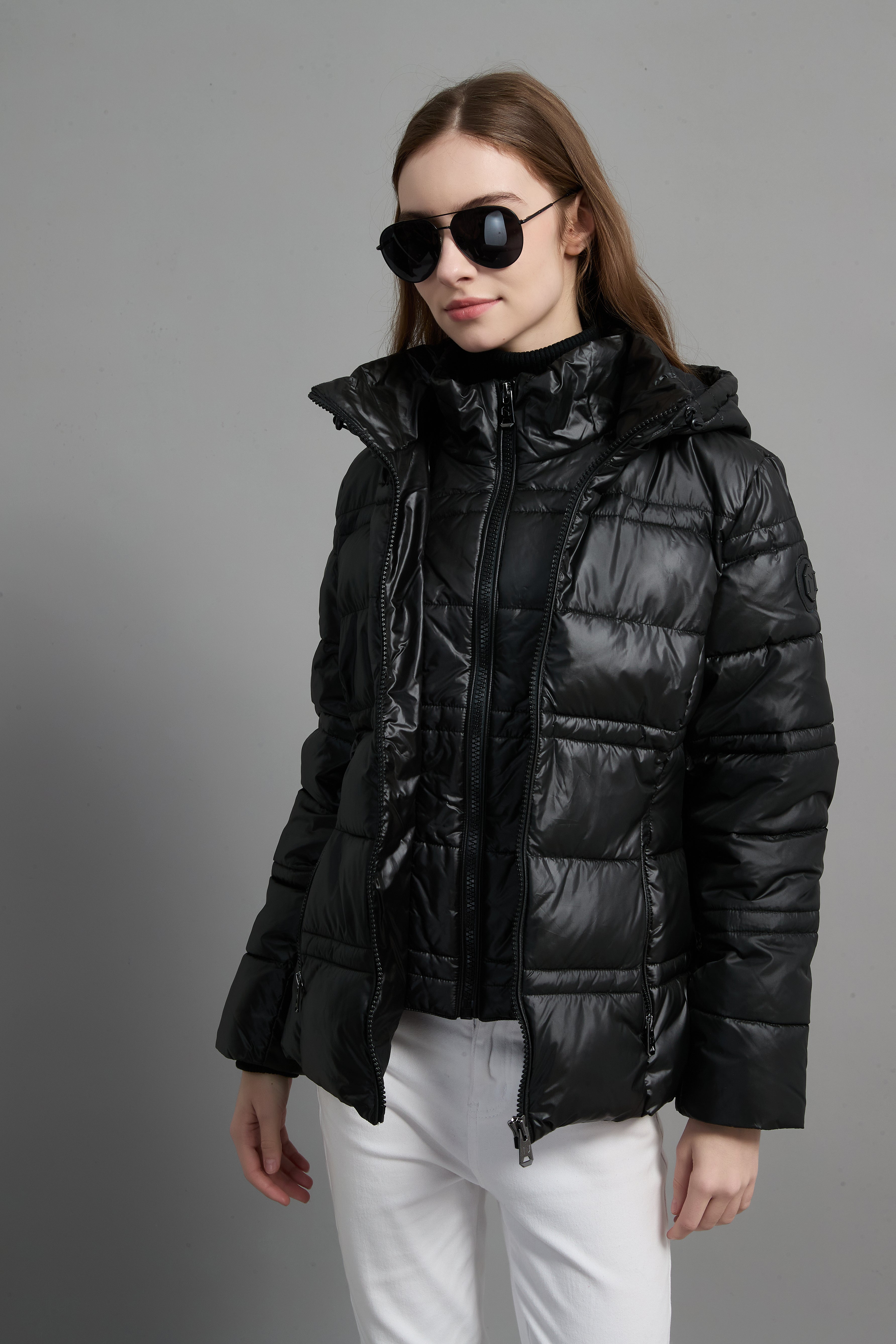 Rose Ladies Light Weight Insulated Jacket Black