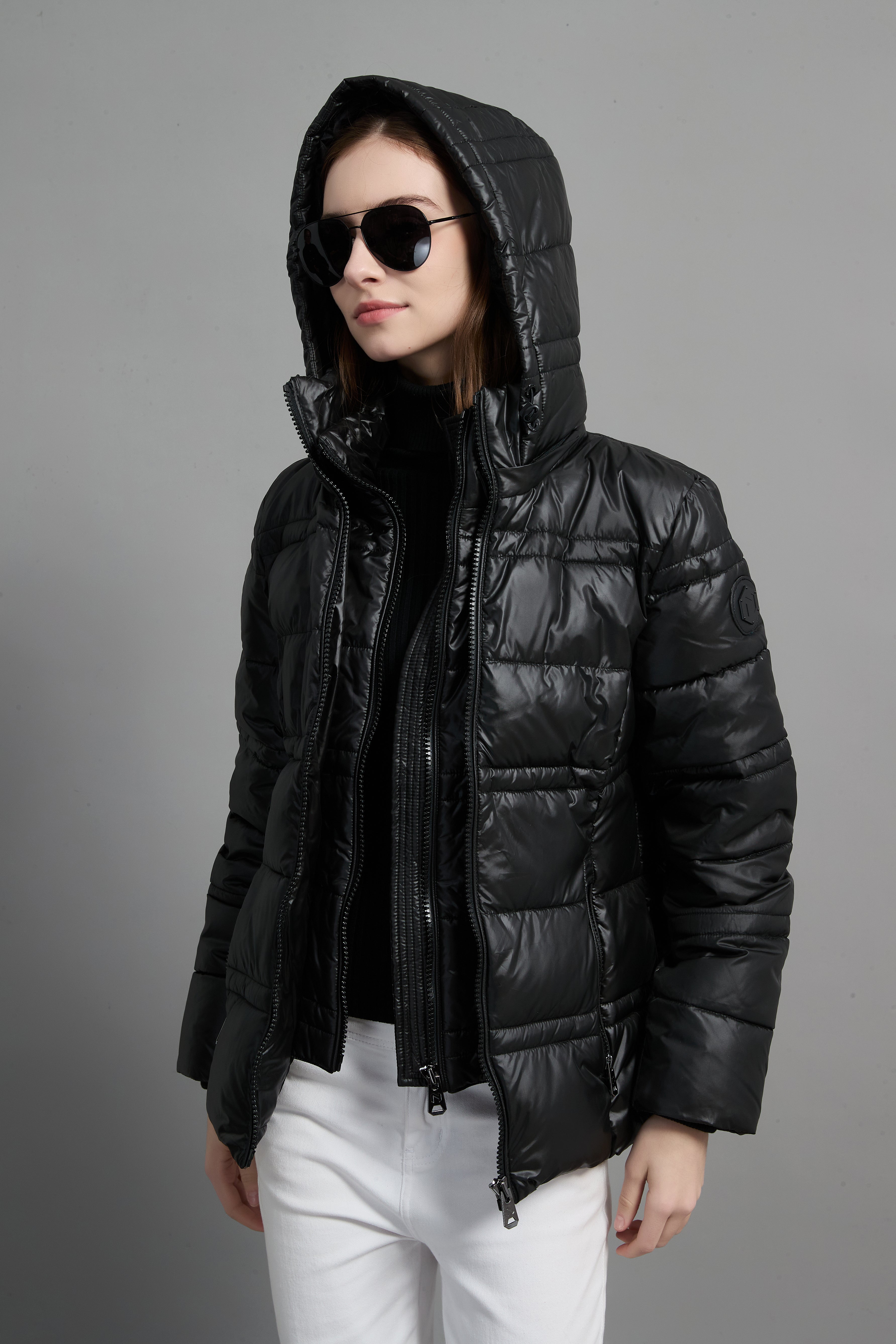 Rose Ladies Light Weight Insulated Jacket Black