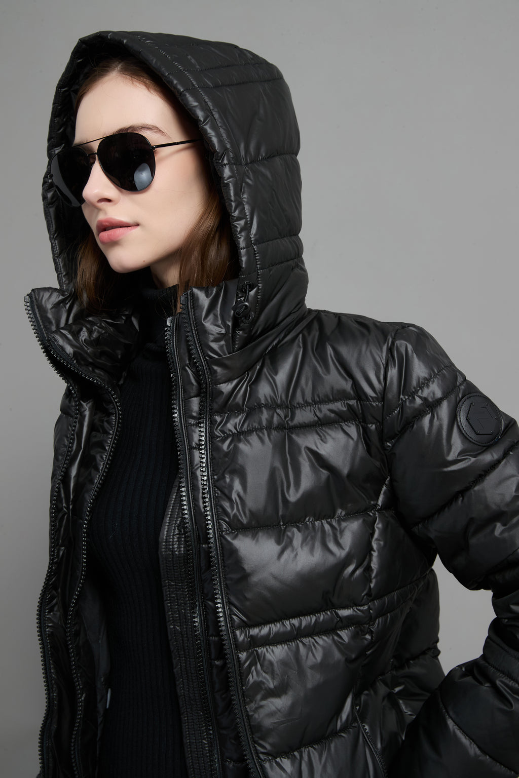 Rose Ladies Light Weight Insulated Jacket Black