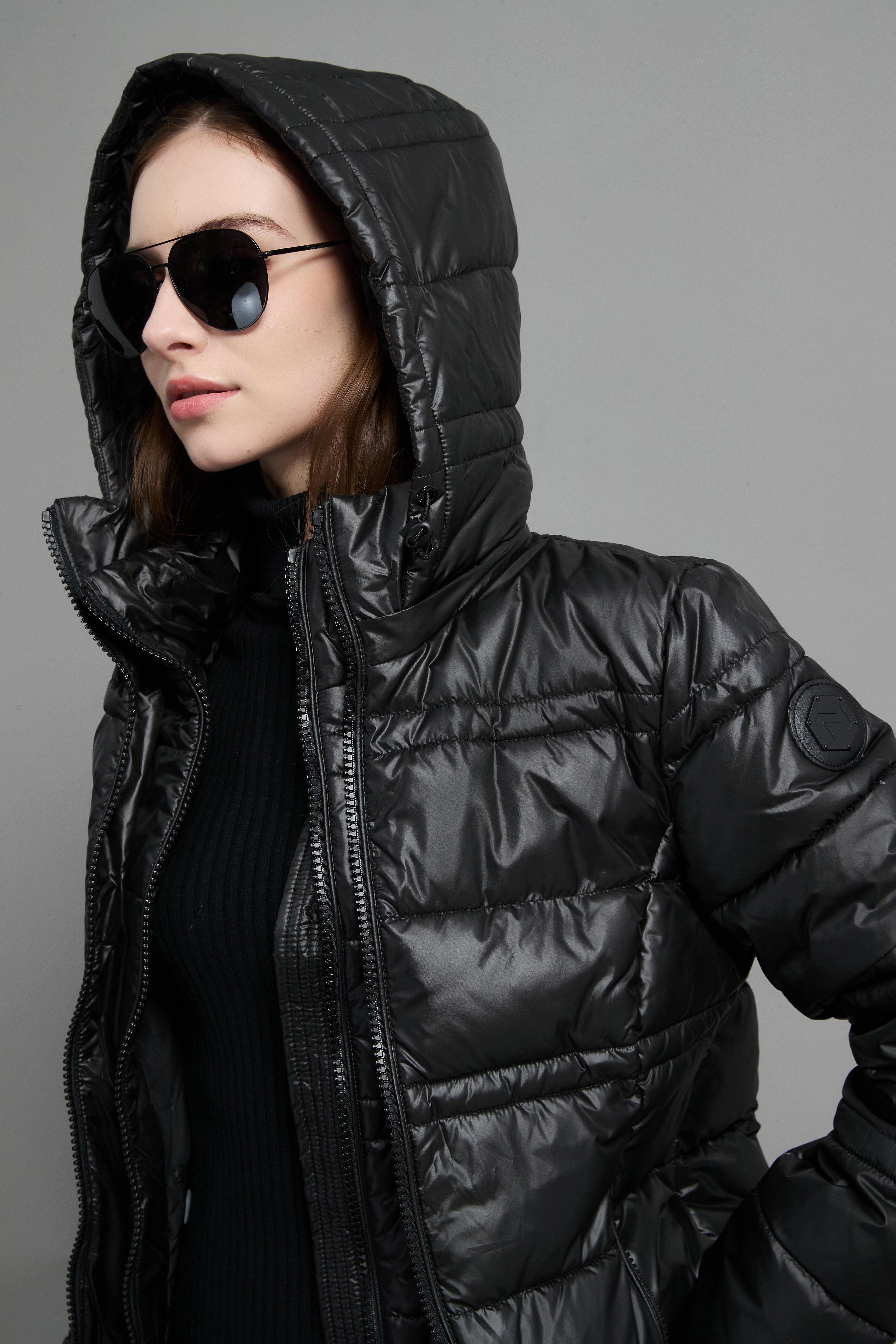 Rose Ladies Light Weight Insulated Jacket Black