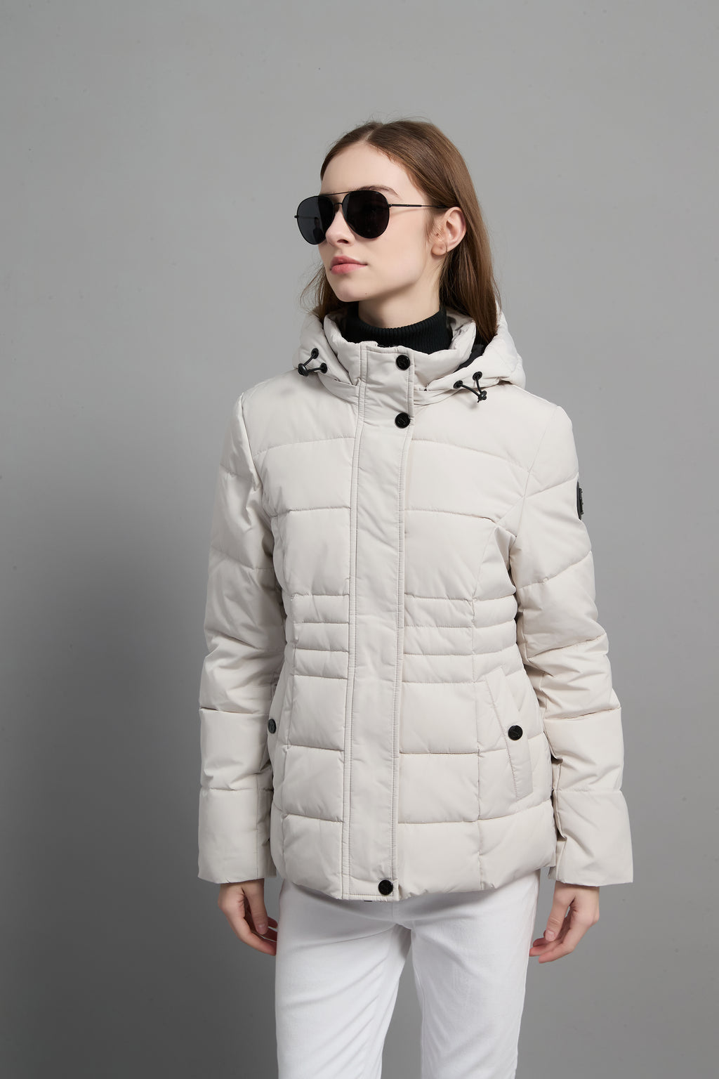 Victoria Ladies Light Weight Insulated Jacket Beige