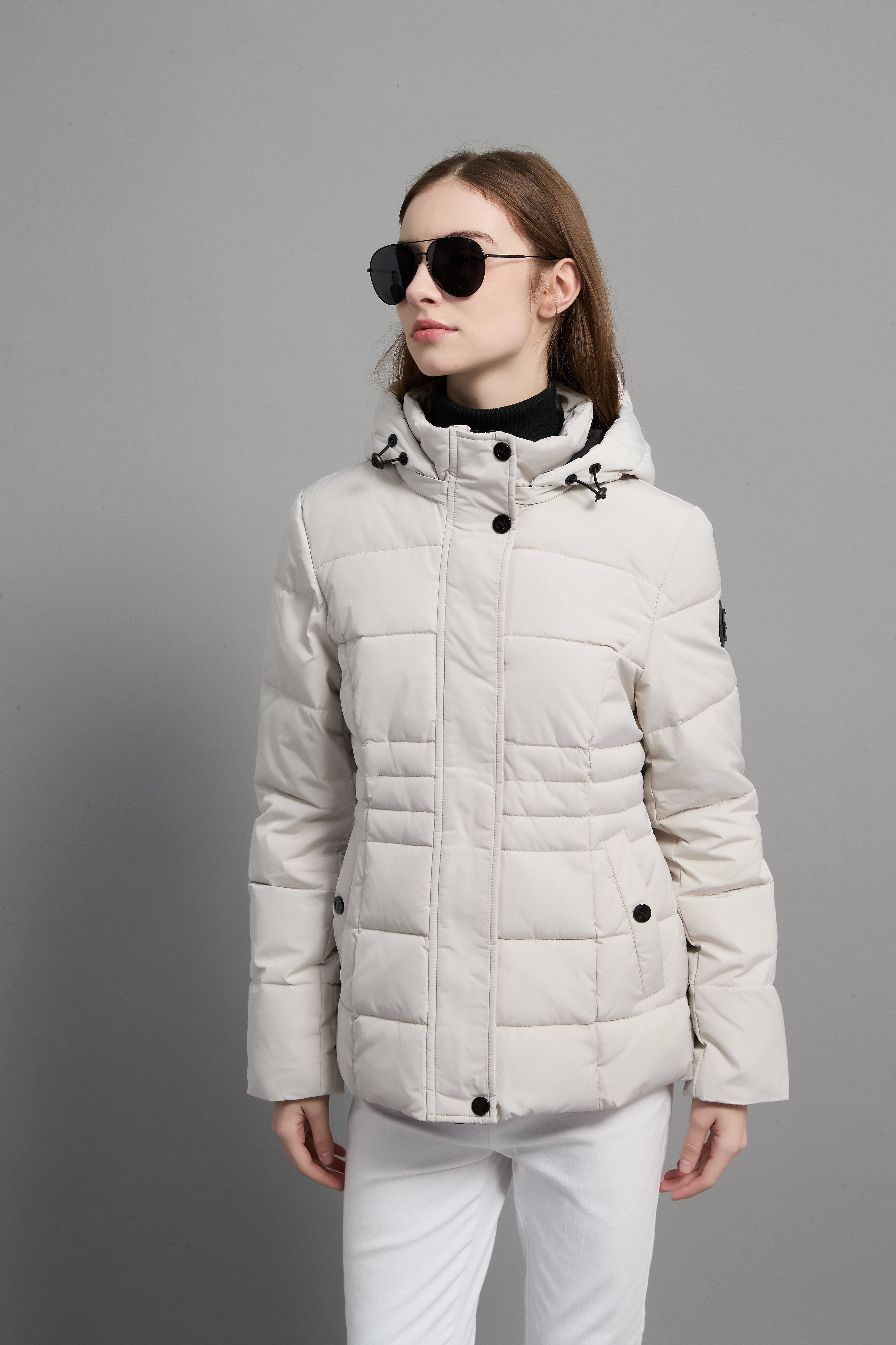 Victoria Ladies Light Weight Insulated Jacket Beige