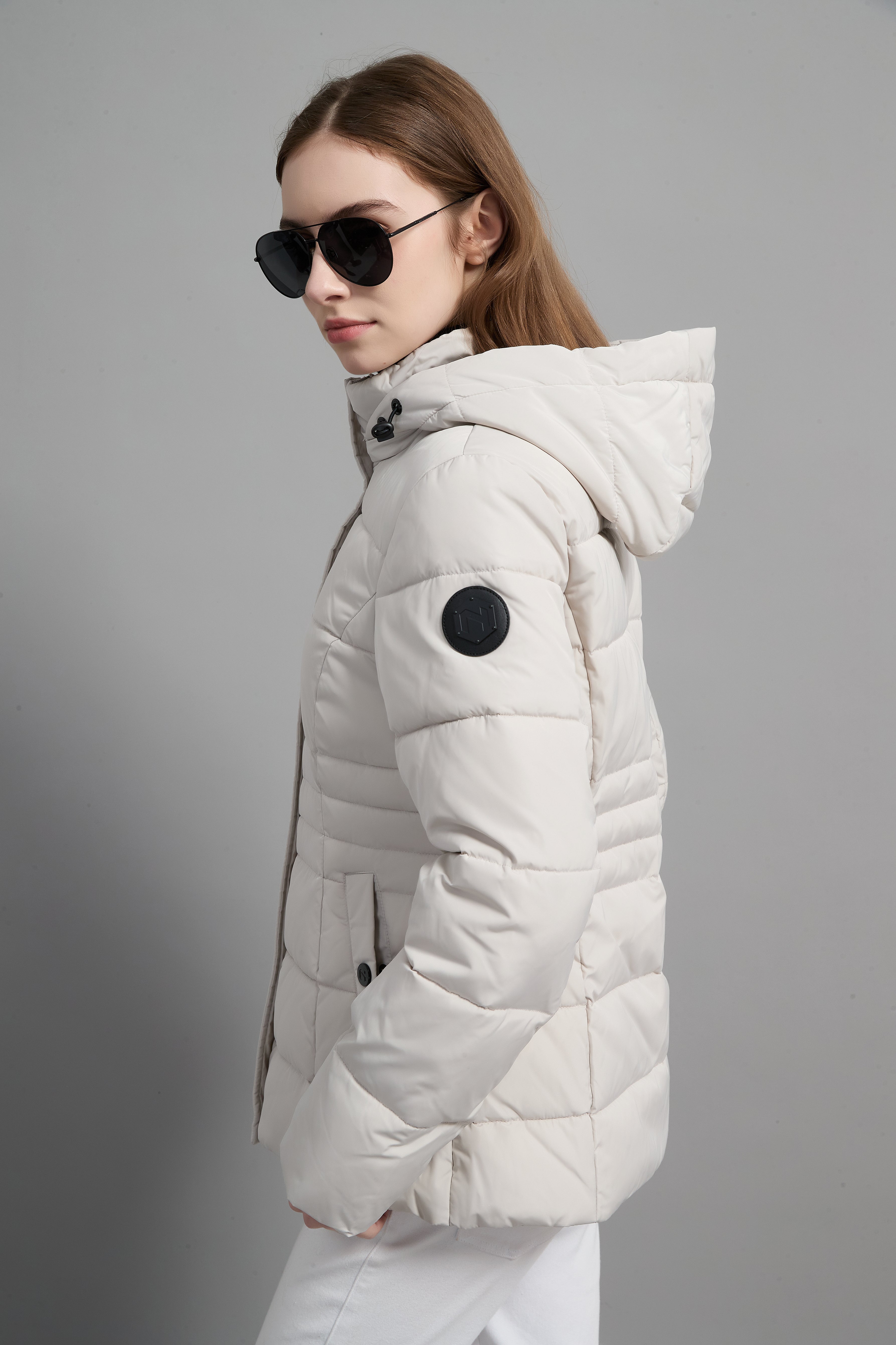 Victoria Ladies Light Weight Insulated Jacket Beige