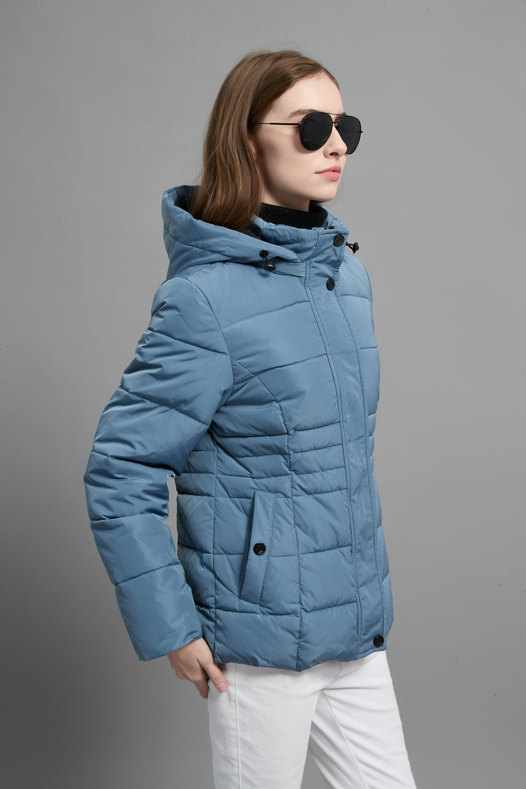 Victoria Ladies Light Weight Insulated Jacket Blue