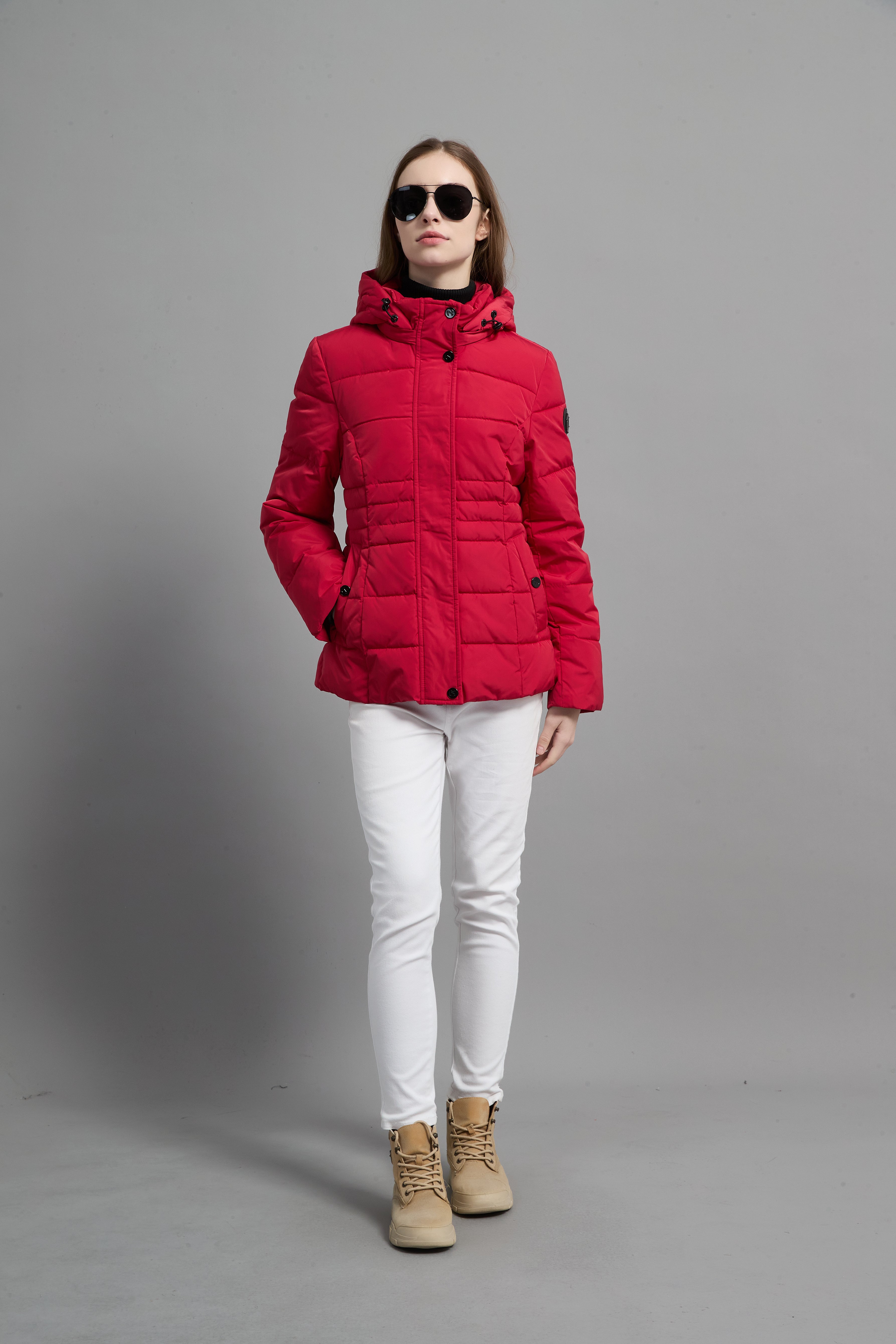 Victoria Ladies Light Weight Insulated Jacket Red