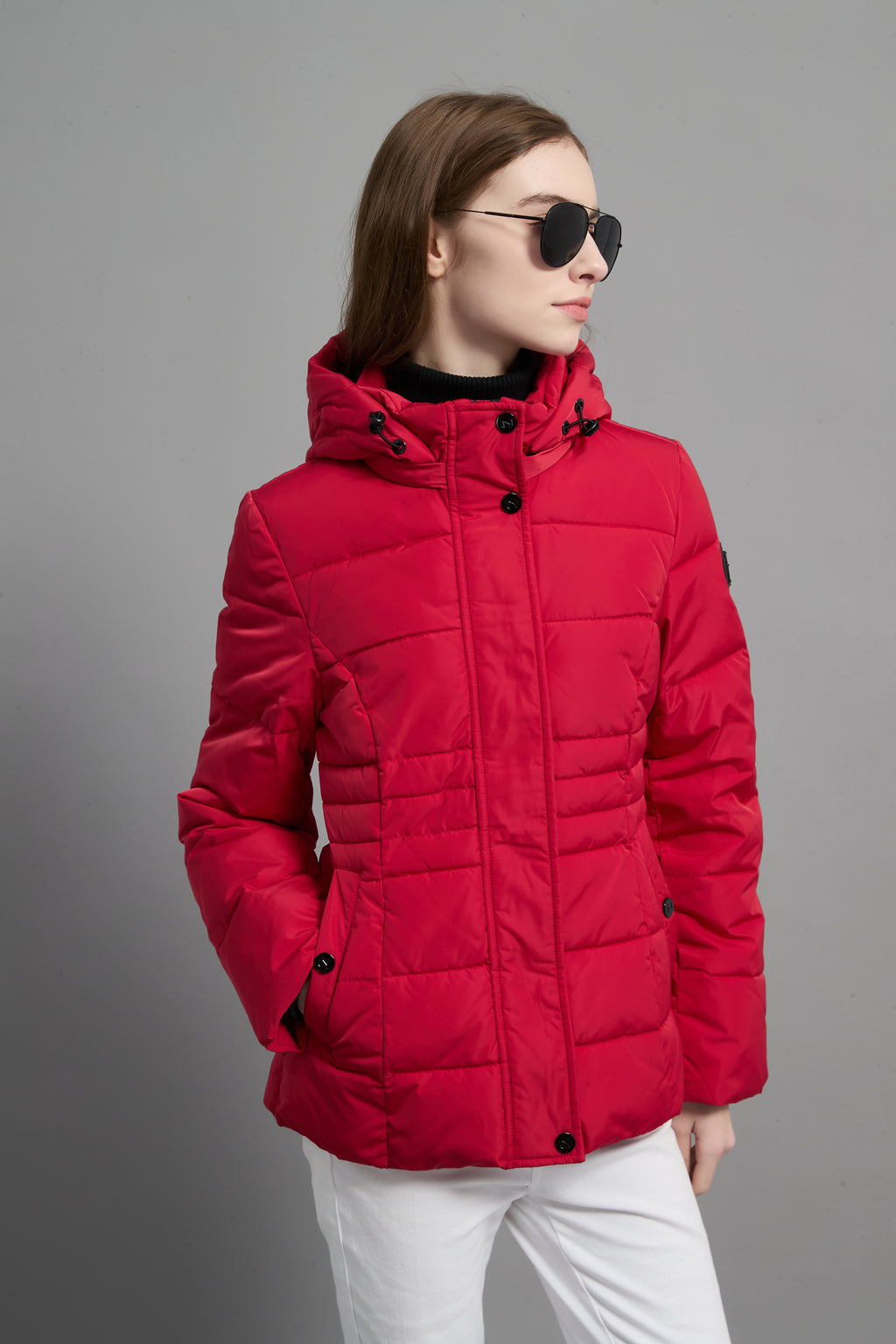Victoria Ladies Light Weight Insulated Jacket Red