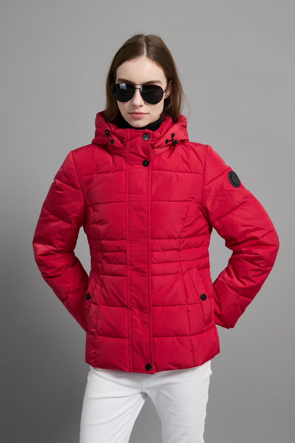 Victoria Ladies Light Weight Insulated Jacket Red