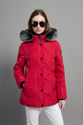 Clarice Ladies Fur Hood Insulated Jacket Red