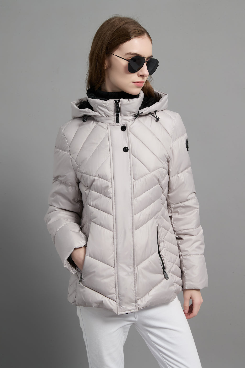 Mati Ladies Light Weight Insulated Jacket Beige