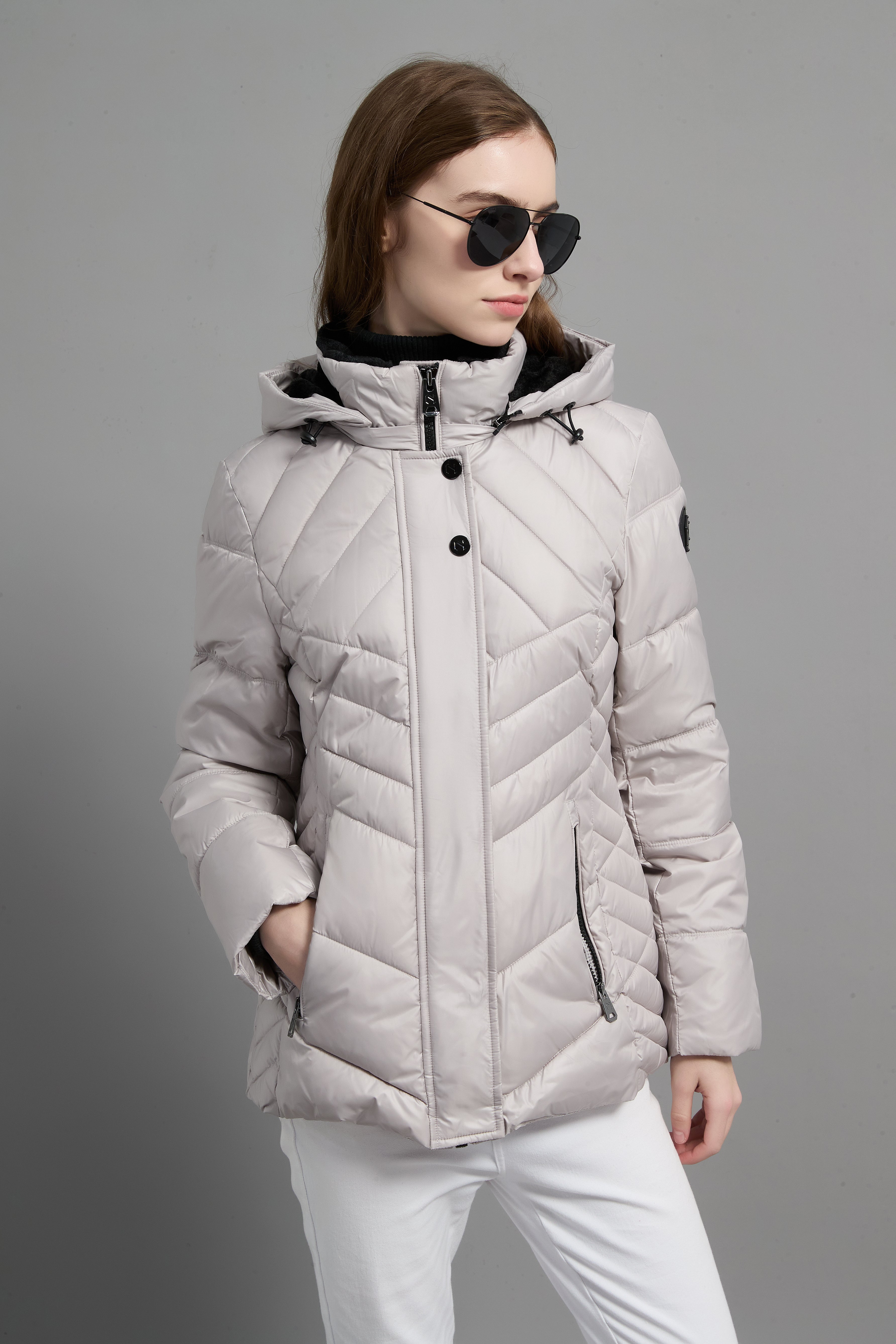 Mati Ladies Light Weight Insulated Jacket Beige