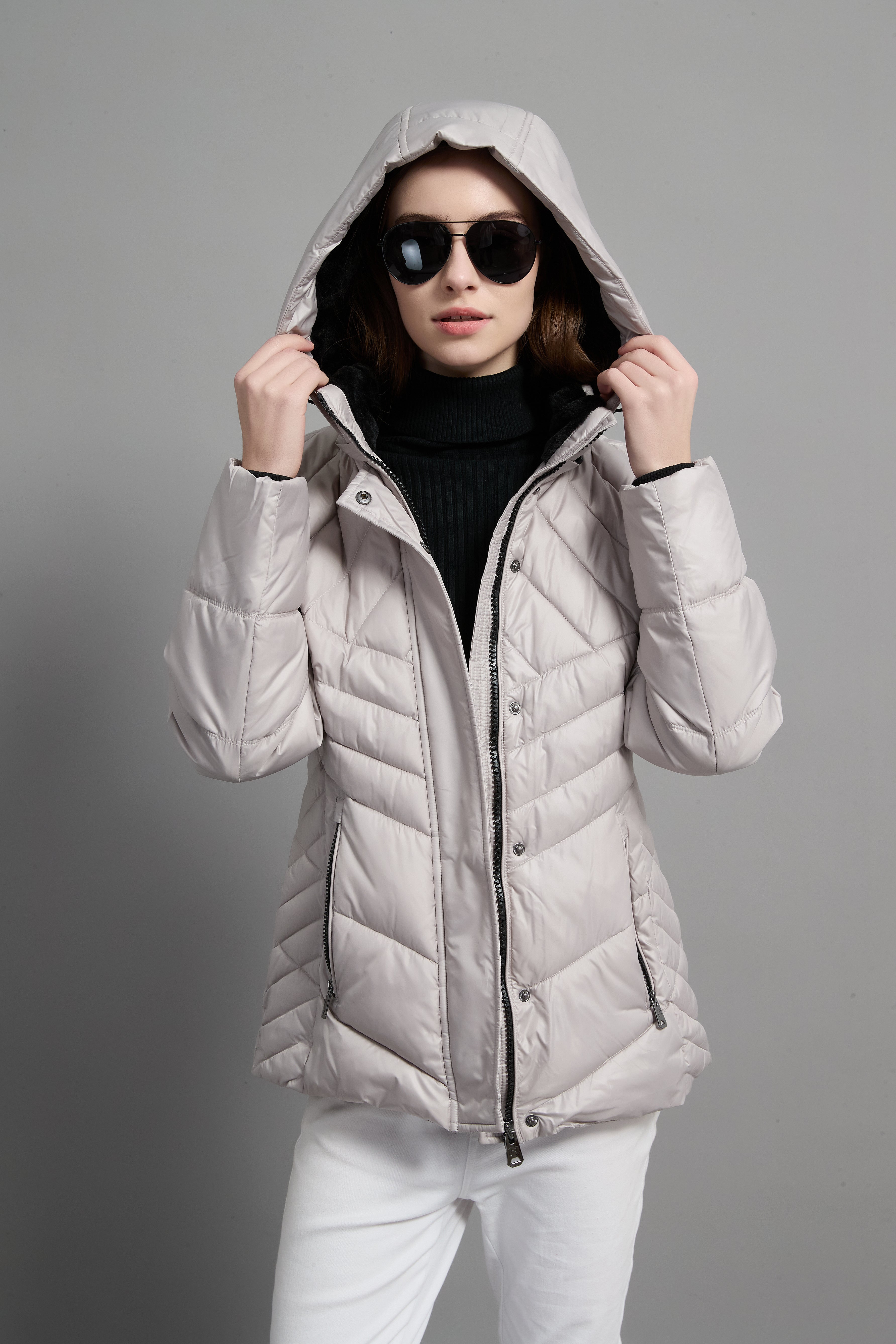 Mati Ladies Light Weight Insulated Jacket Beige